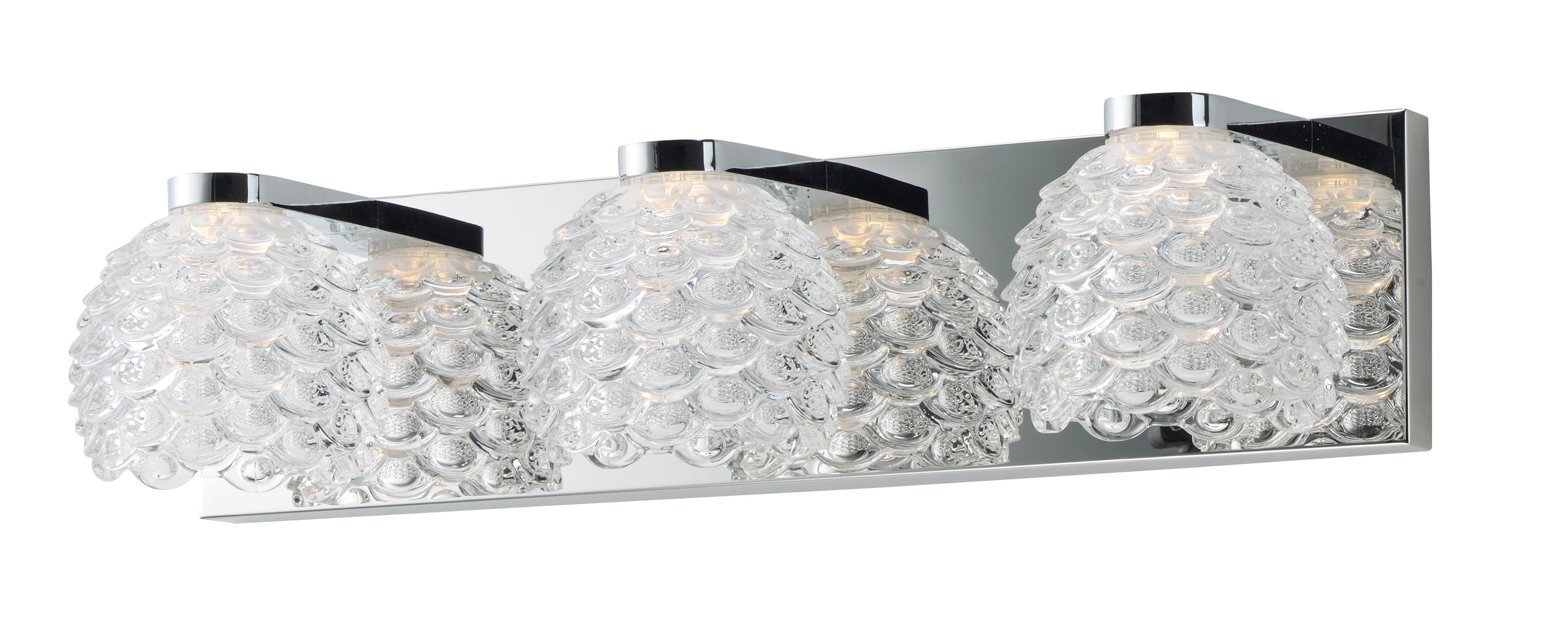 Maxim Lighting 9063CWPC Fringe 20.25-in 3-Light Polished Chrome LED Transitional Vanity Light