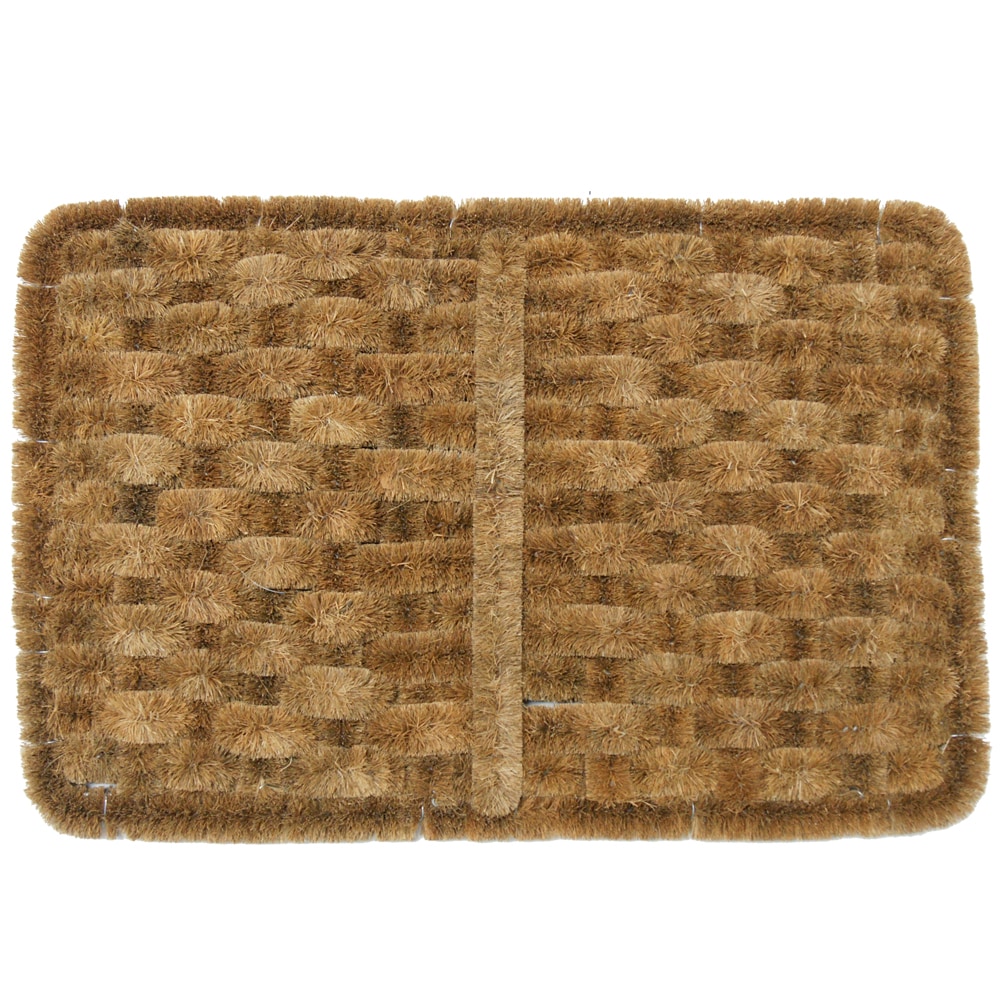 Natural Coir Hand-Woven Outdoor Door Mat, 30" x 20"