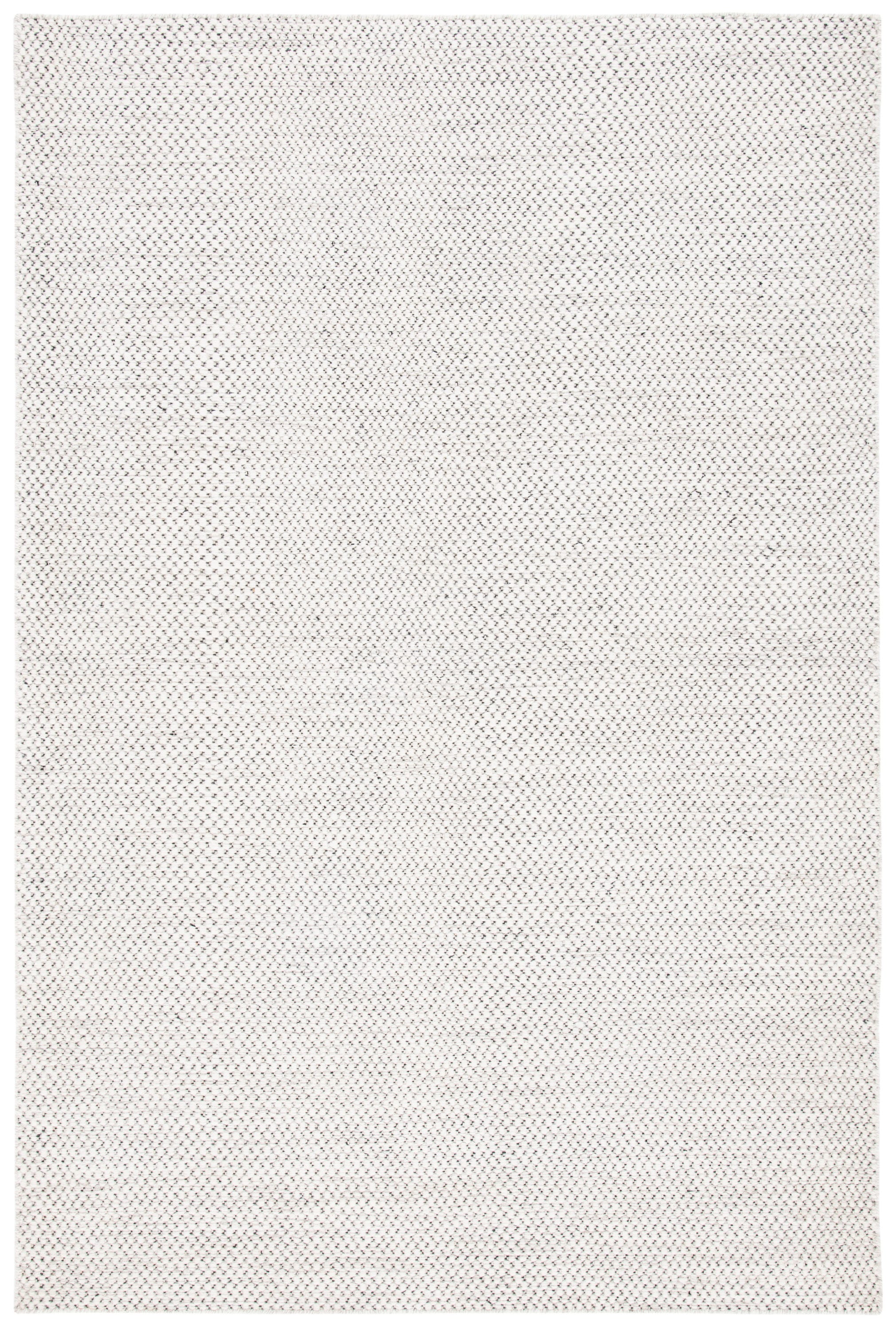 Ivory Flat Woven Wool 6' x 9' Area Rug