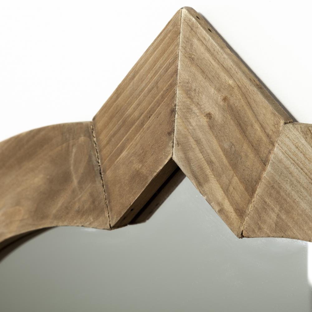 Argonne Natural Pine Wood Full-Length Square Wall Mirror