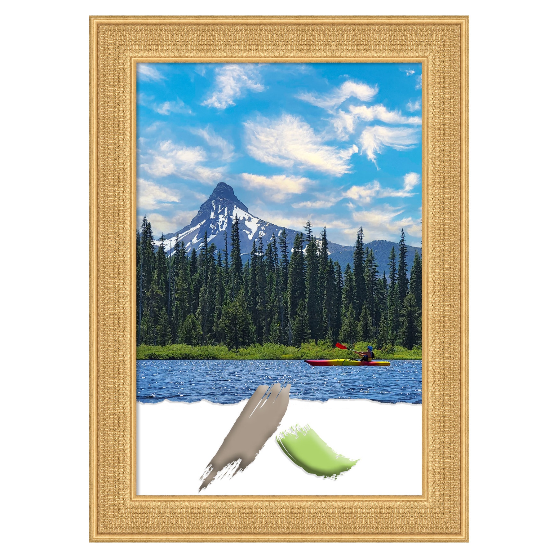 Amanti Art A17008298065 Trellis Gold Wood ( 20-in x 30-in ) Picture frame