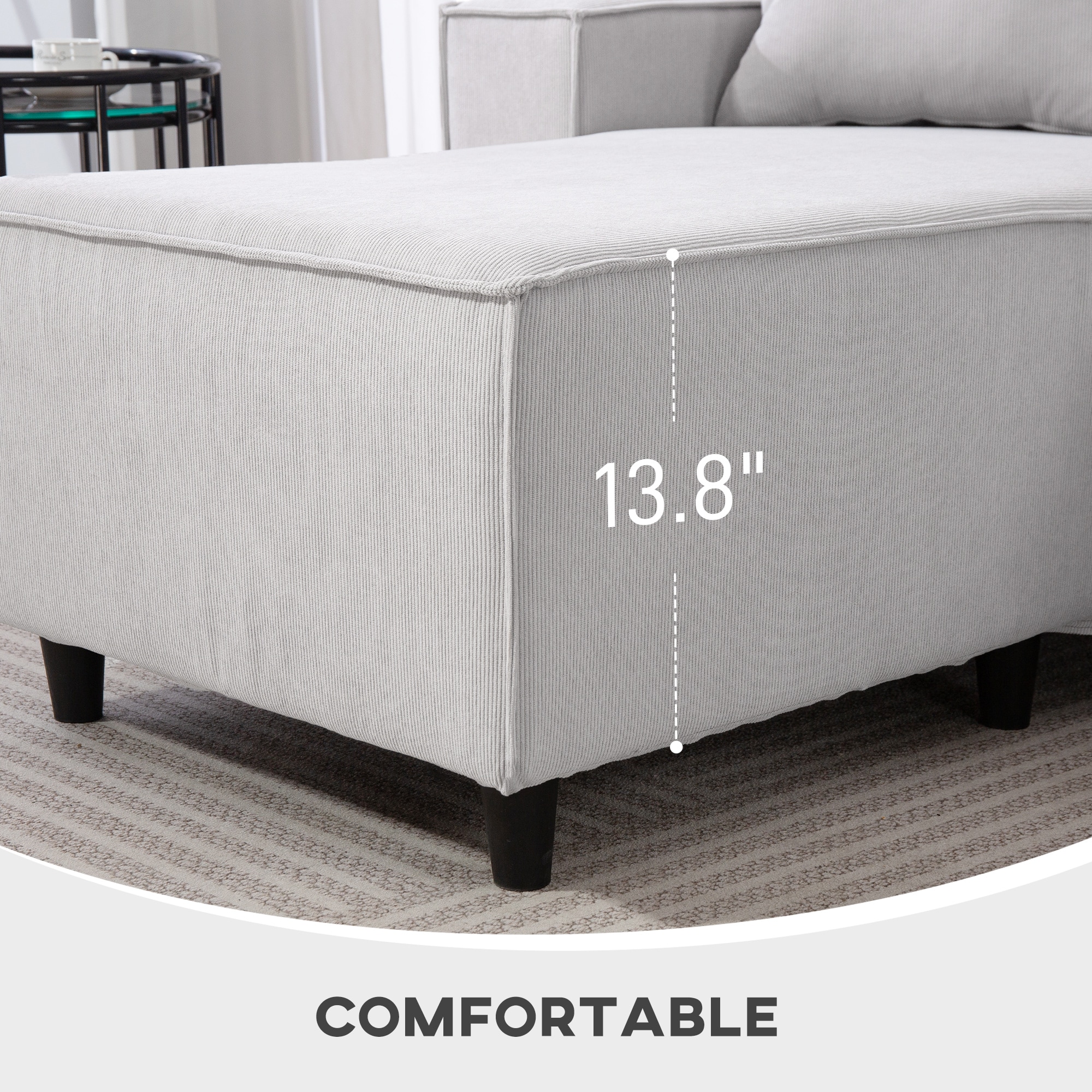HomCom 83B-352V00LG Sofas-Loveseats - View #4