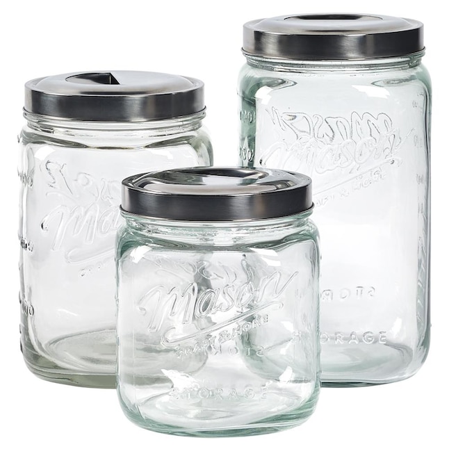 Mason Craft & More 3-Pack-Gallon Bpa-free Canister Set in the Food Storage  Containers department at