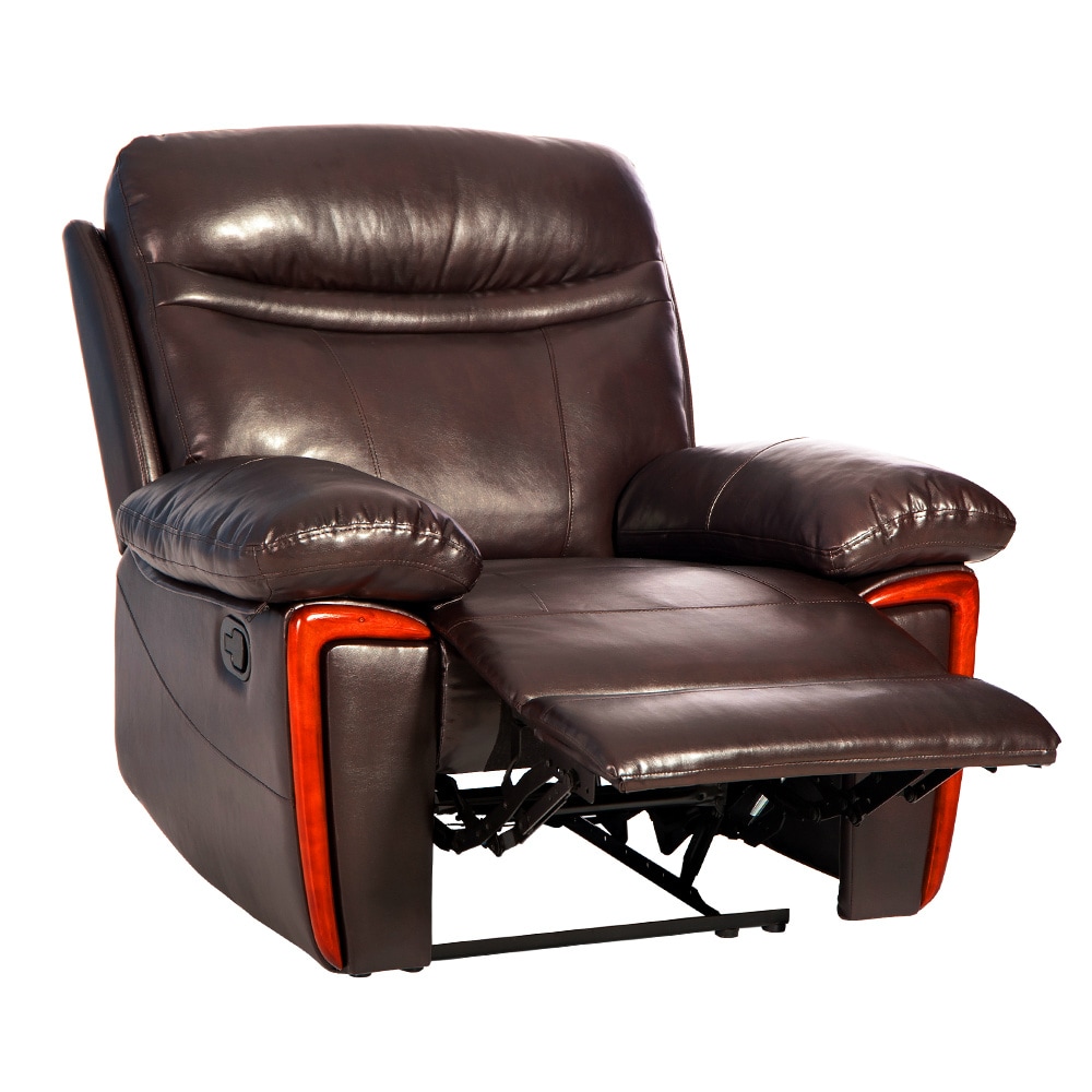 Dark Brown Faux Leather Massage Chair, Leather Massage Recliner