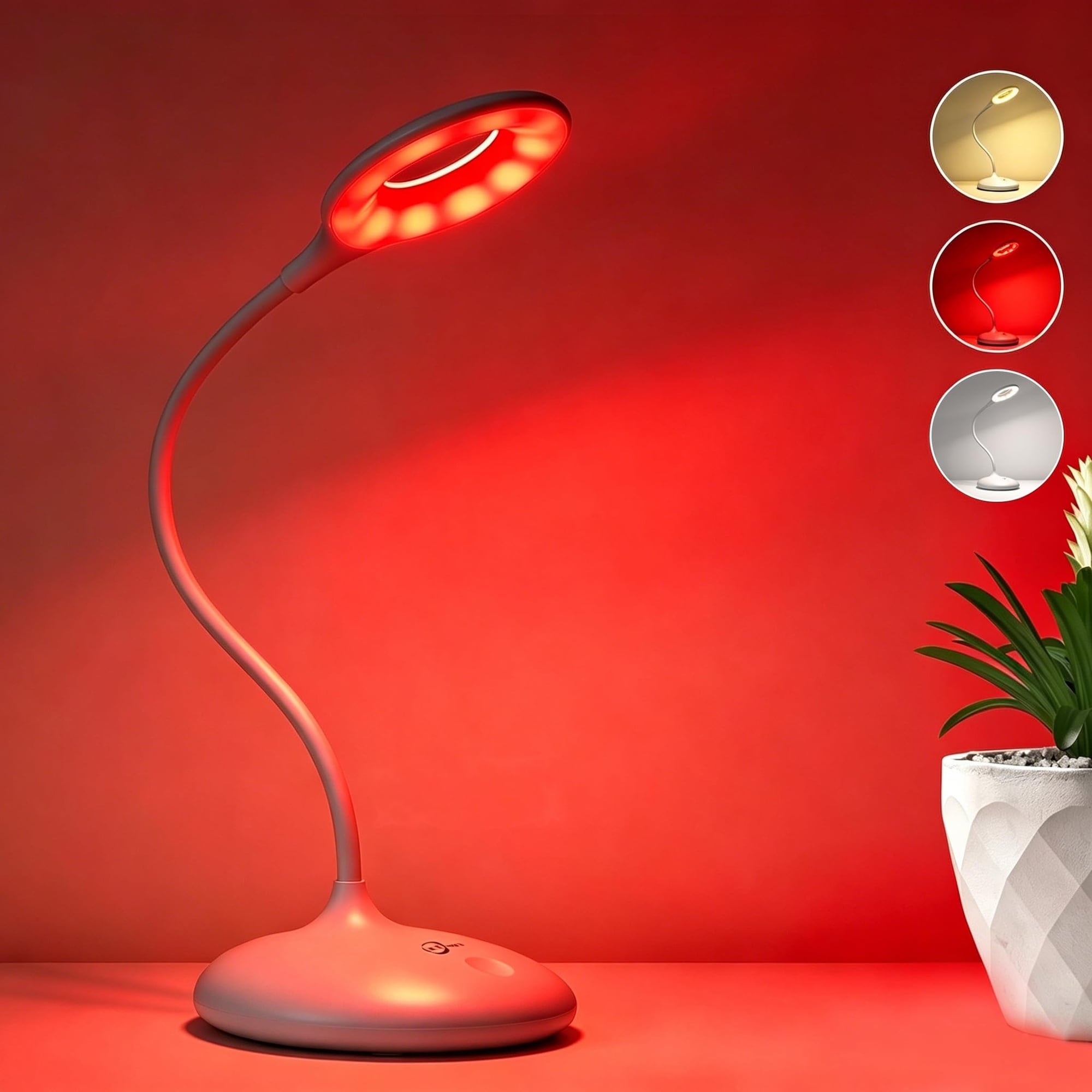 Vrbgify renewable power Desk Lamp with 670nm Red Light Therapy Orange ...