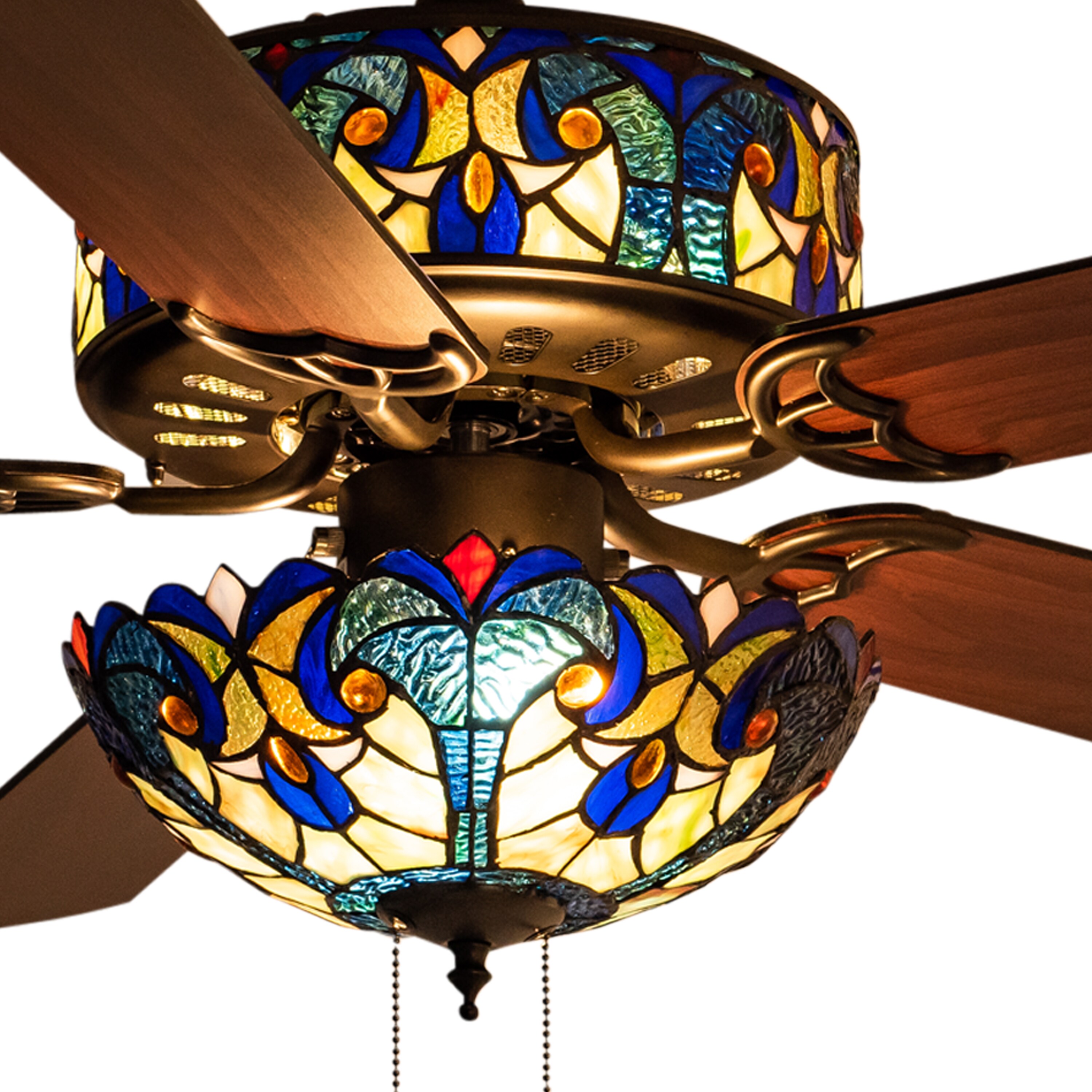 tiffany ceiling fans with lights