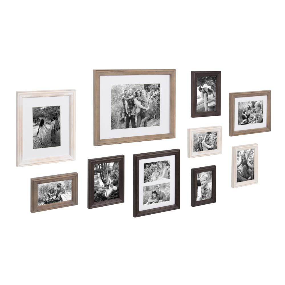 Kate and Laurel Multi/Gray Wood Picture Frame (4-in x 6-in) 212172 at ...