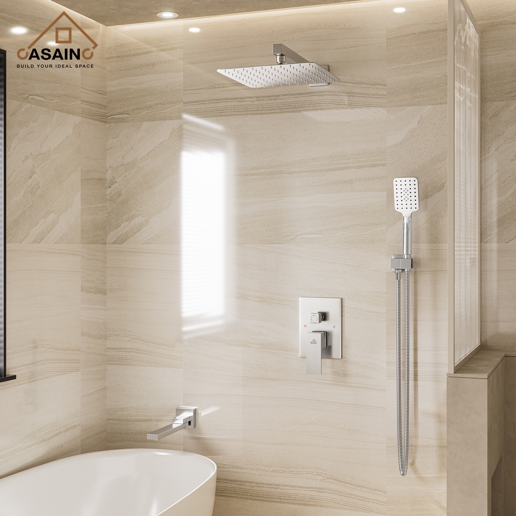CASAINC WF-W98103BN Showerhead-Bar-Panels - View #4