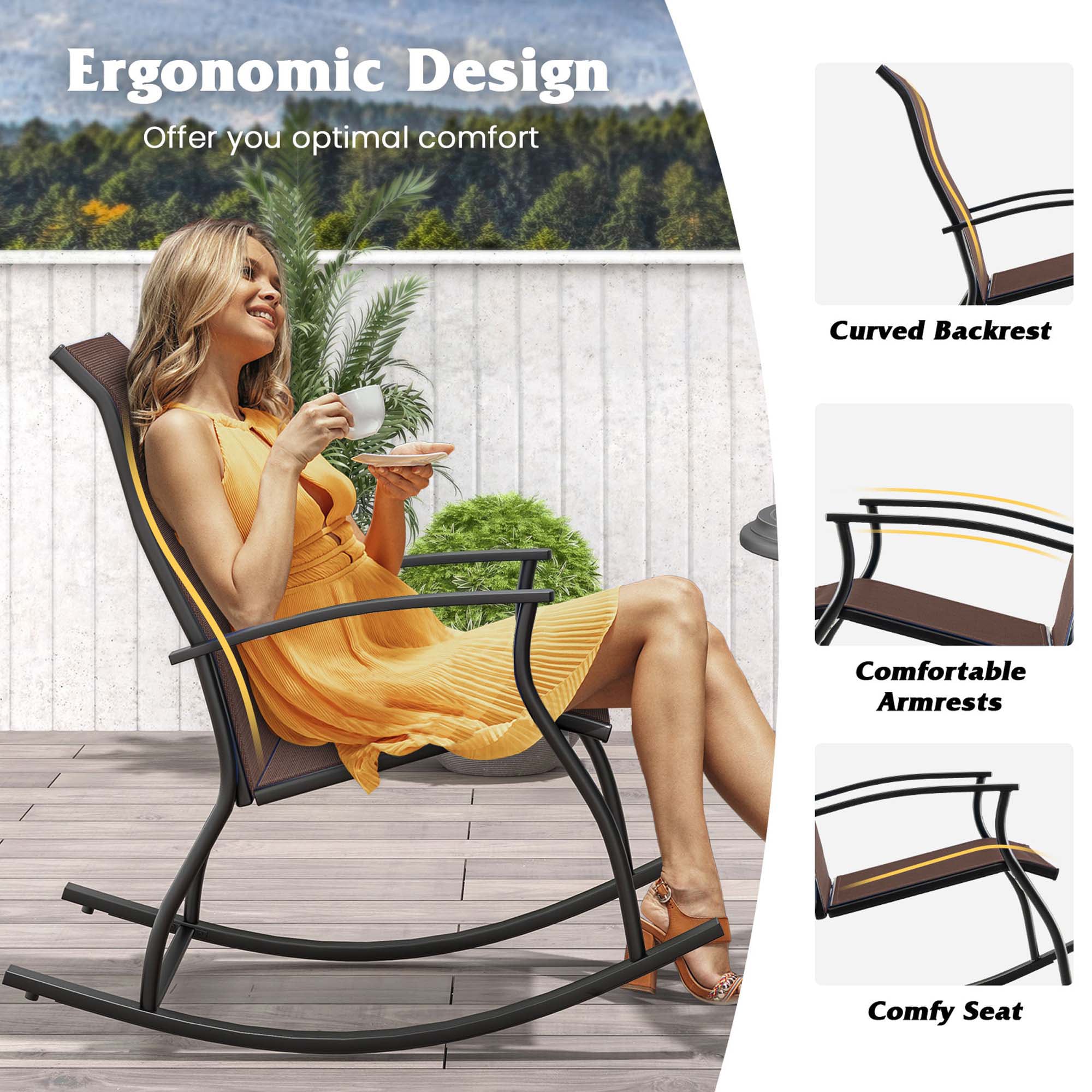 Costway HCST05777 Patio-Chairs - View #4
