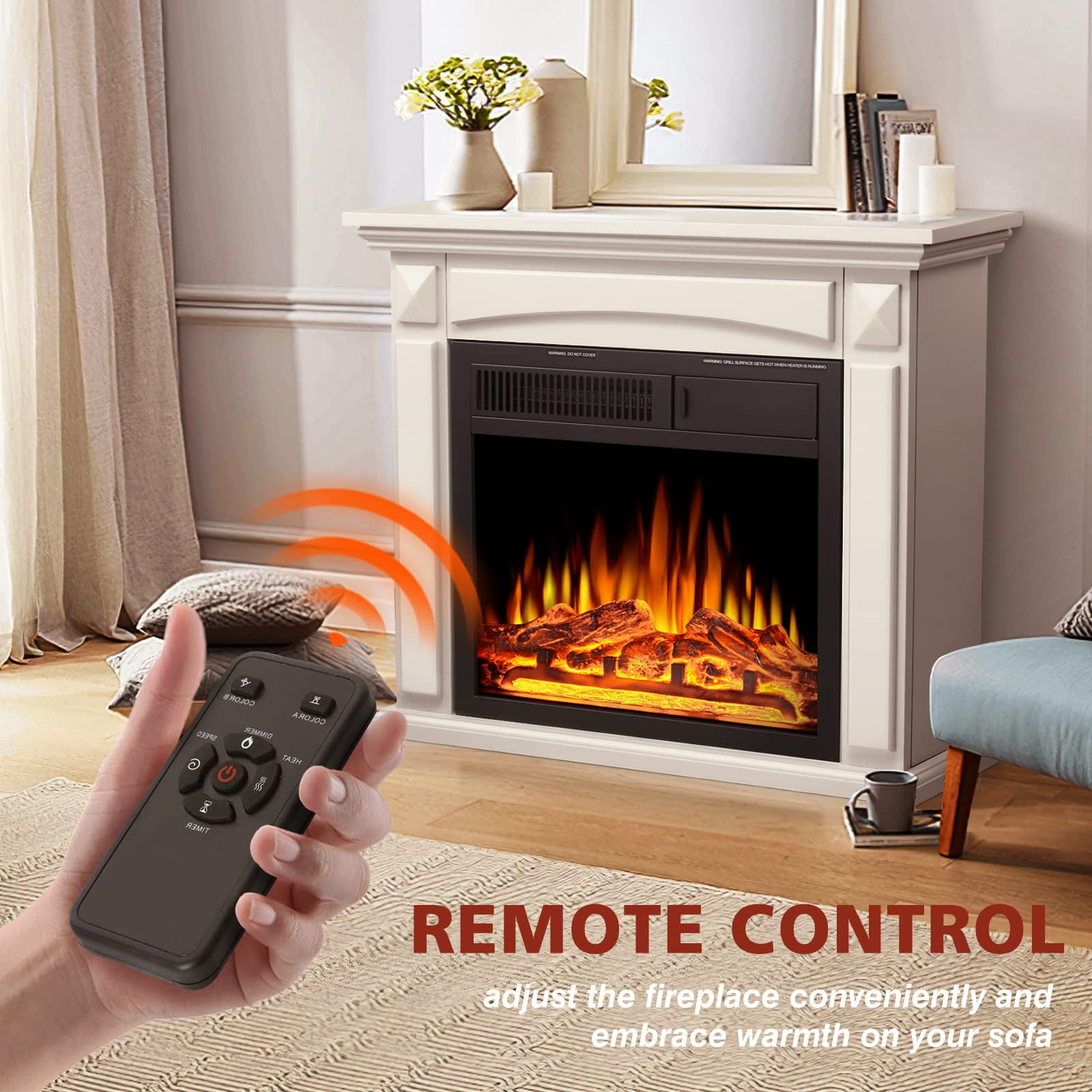 COWSAR LSSM18FP06W Electric-Fireplaces - View #3