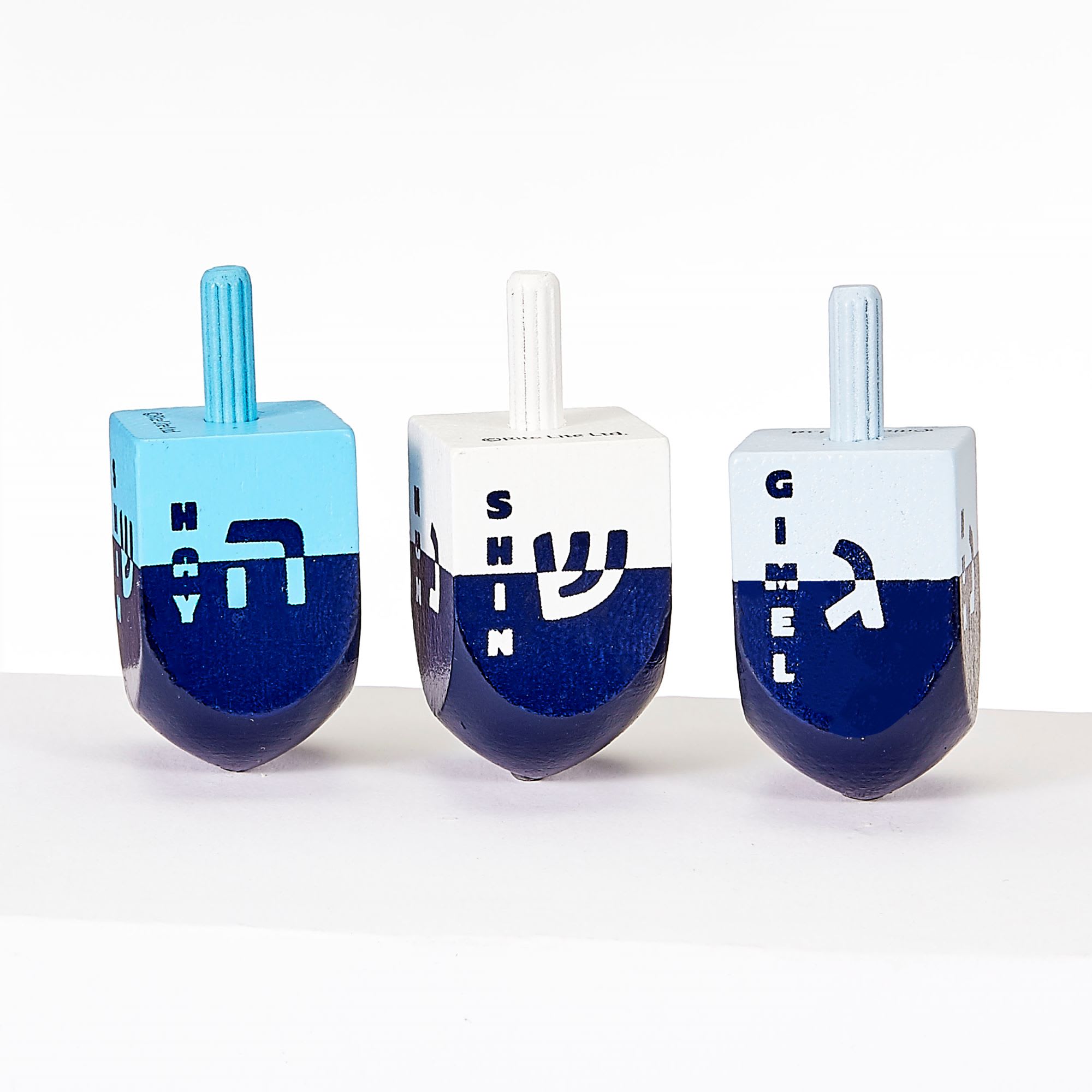 Rite Lite Large Colorblock Wood Deidel Hanukkah Game - 2.25 inch