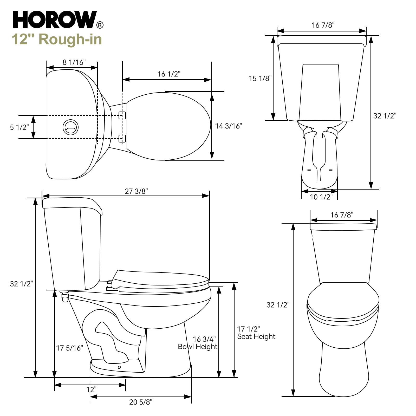 HOROW HR-R17D toilets - View #4