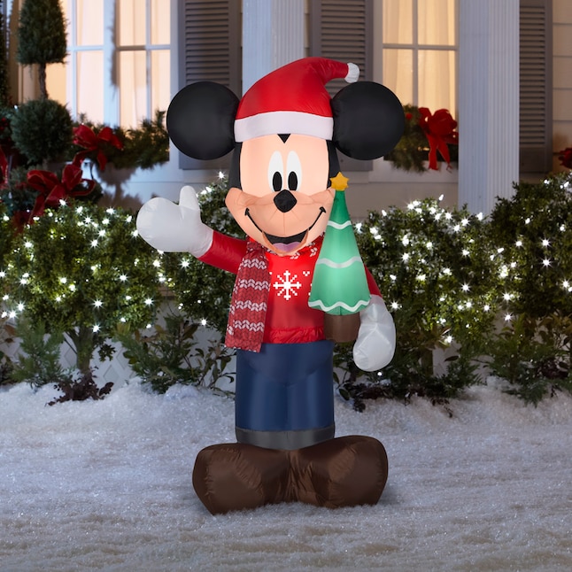 Disney 3.5-ft Lighted Mouse Christmas Inflatable at Lowes.com