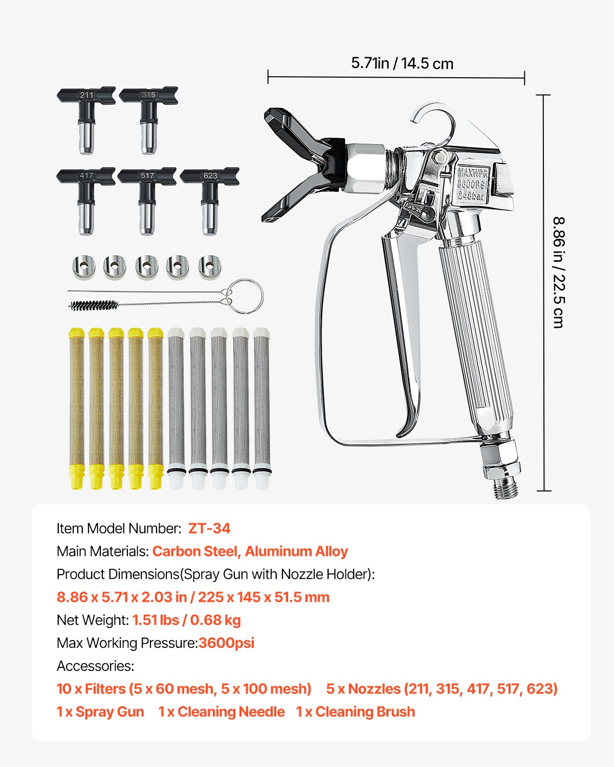 VEVOR SCGYWQPTJRGJ07484V0 Paint-Sprayer-Filters - View #7