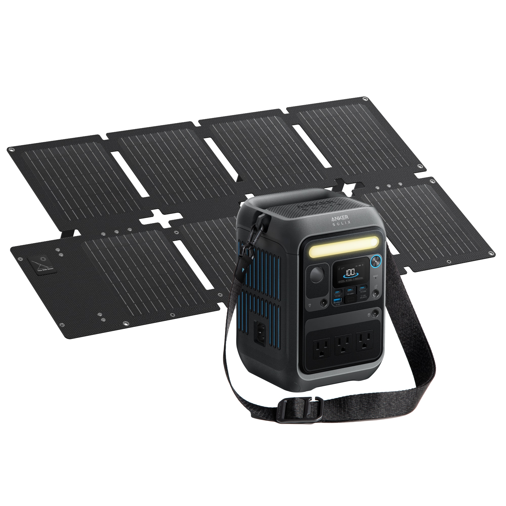 Anker SOLIX 300X 288Wh 2-In-1 Solar Generator 300 -Watts Portable Power Station 1 Solar Panels Included #SOLIX-23-HB