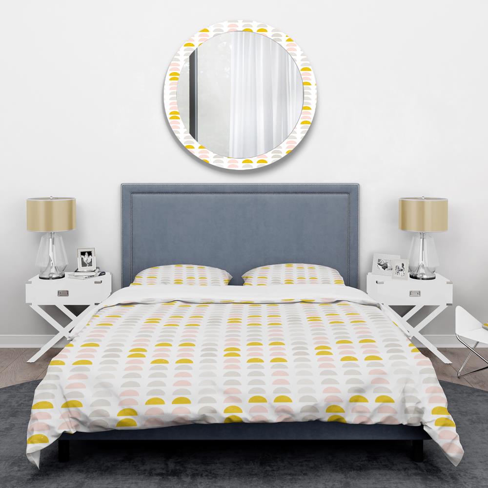 Designart BED24262-Q 3 -Piece Yellow Queen Duvet cover Set