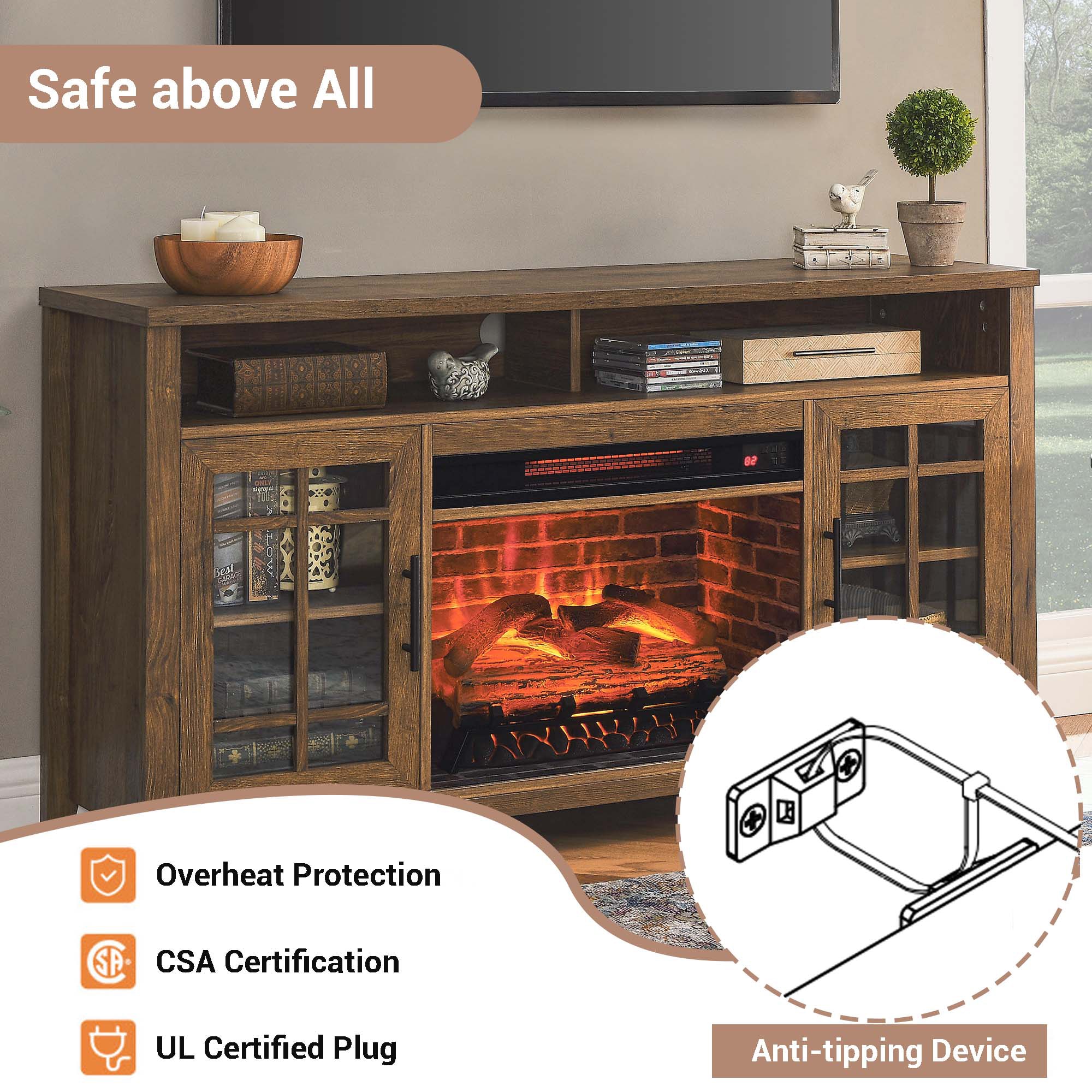Fun Orange FUN25EF13 Electric-Fireplaces - View #7