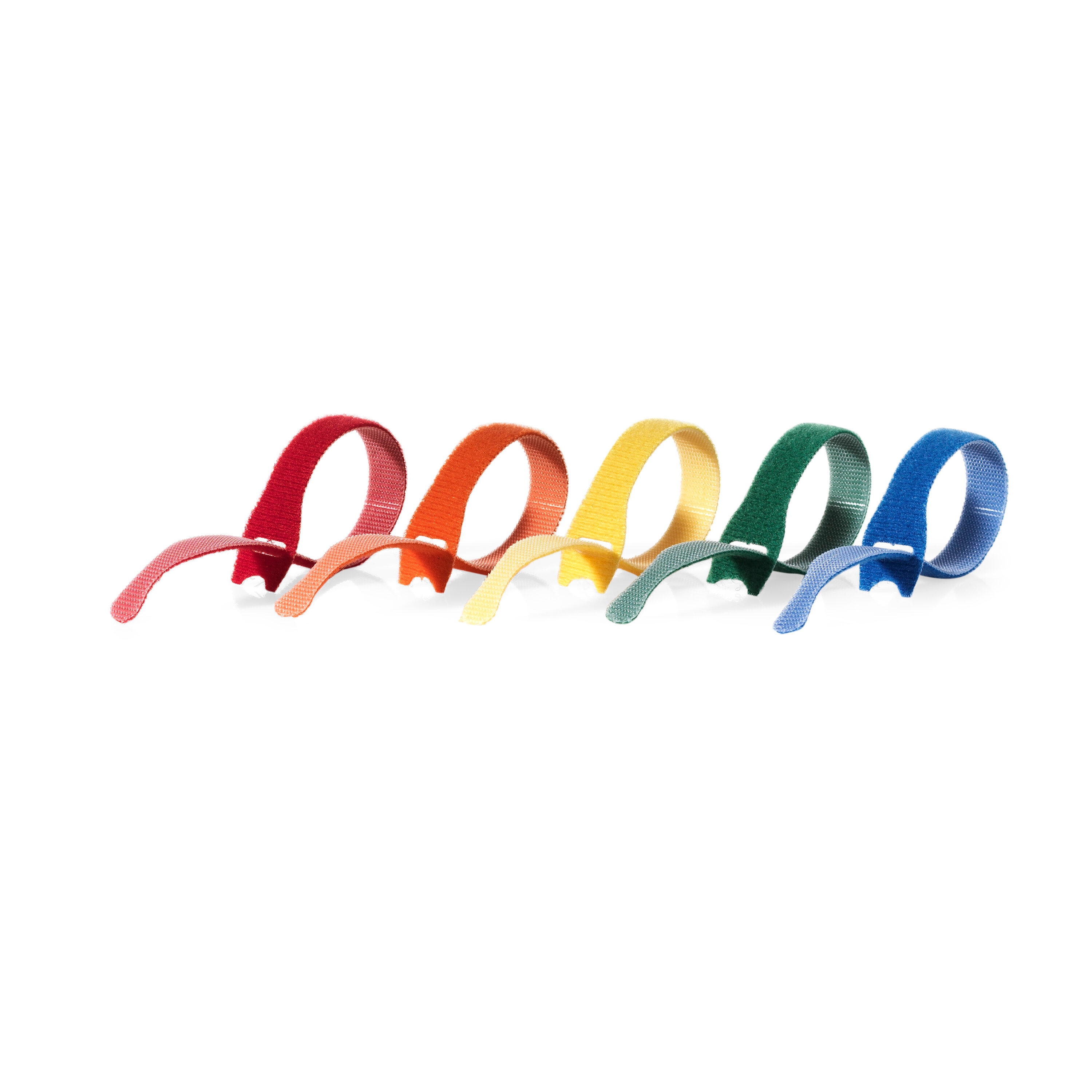 VELCRO 8 in. x 1/2 in. Multi-Color One-Wrap Straps (5-Pack