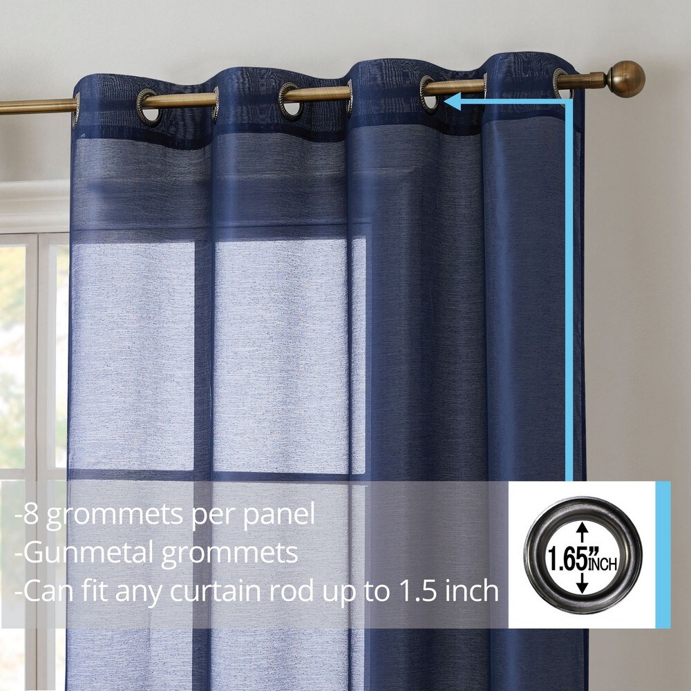 HLC SHR-GR-NVY-72V2 curtains - View #2