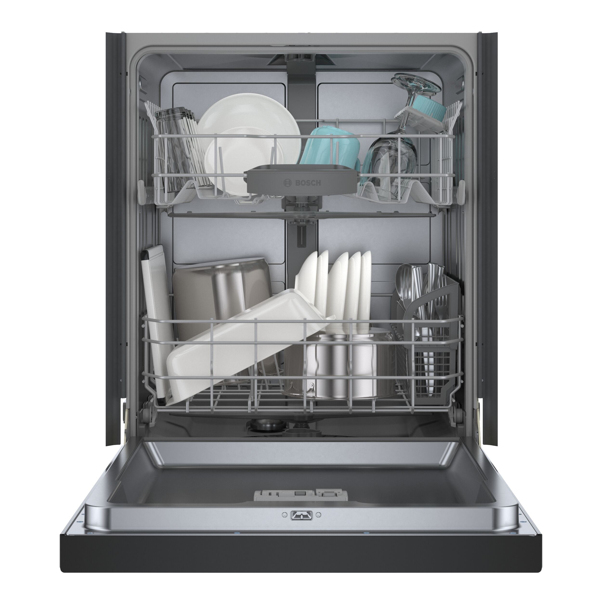 Bosch SHSM63W55N 24 Inch Fully Integrated Built-In Dishwasher with 16 Place  Settings, 5 Wash Cycles, 3rd Rack, RackMatic® System, 44 dBA Sound Level,  AquaStop®, Speed60®, FlexSpace™, InfoLight®, Sanitize and ENERGY STAR®:  Stainless Steel
