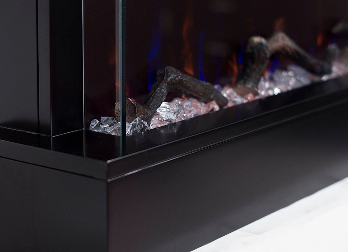 Touchstone 50in W Black Fanforced Wallmount Electric Fireplace with