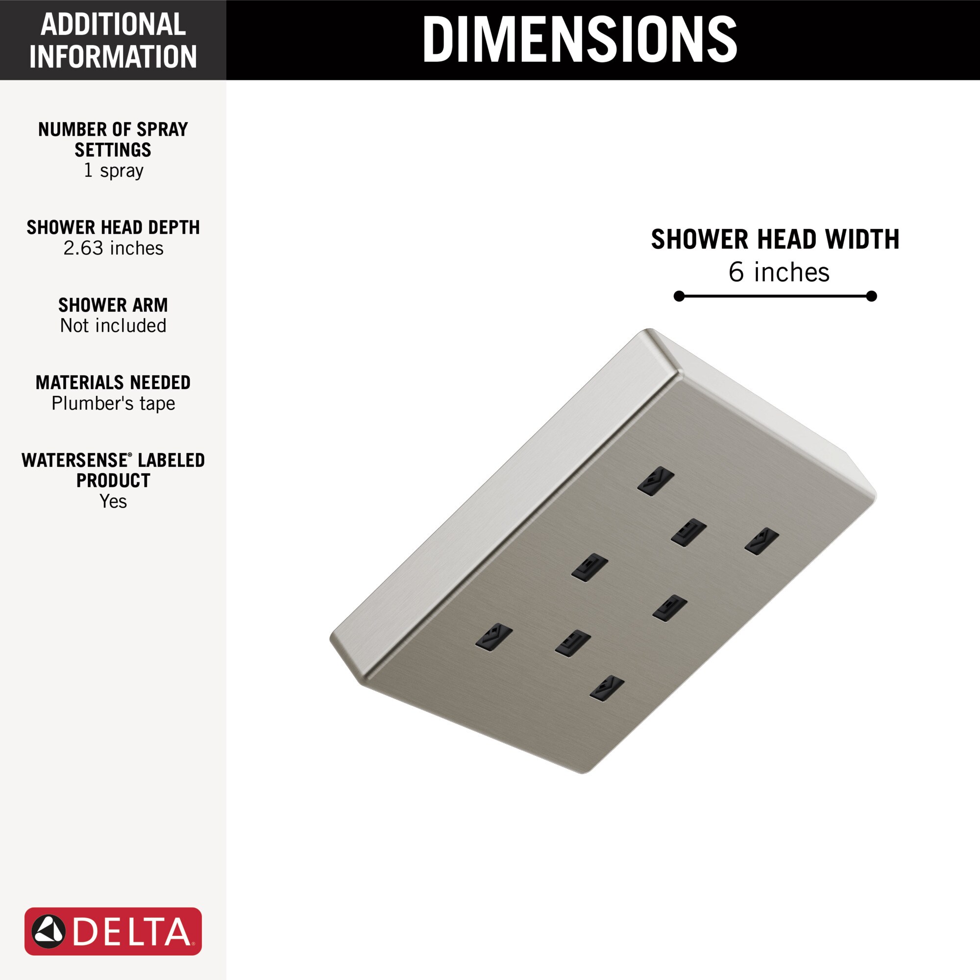 Delta 52171-SS-PR Fixed-Showerhead - View #3