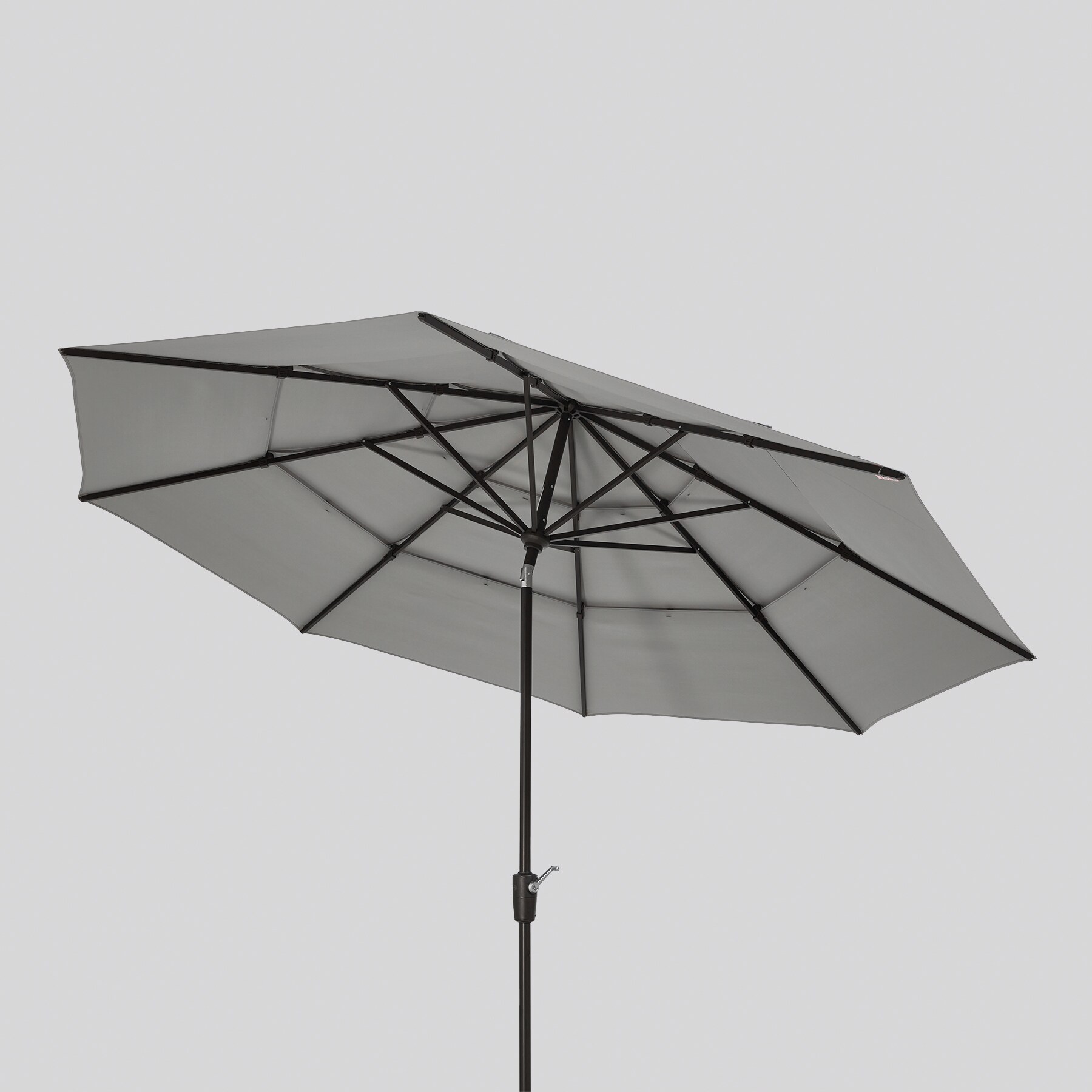 Origin 21 11ft Gray Autotilt Market Patio Umbrella in the Patio Umbrellas department at