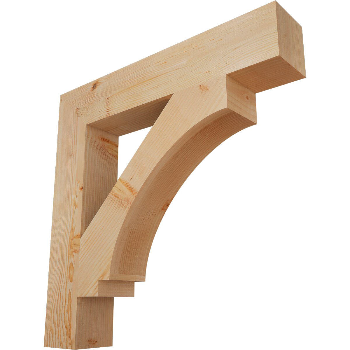 Ekena Millwork BKT06X34X34IMP05SDF Imperial Block Smooth 5-1/2-in x 34-in x 34-in Douglas fir Brown Wood Standard bracket