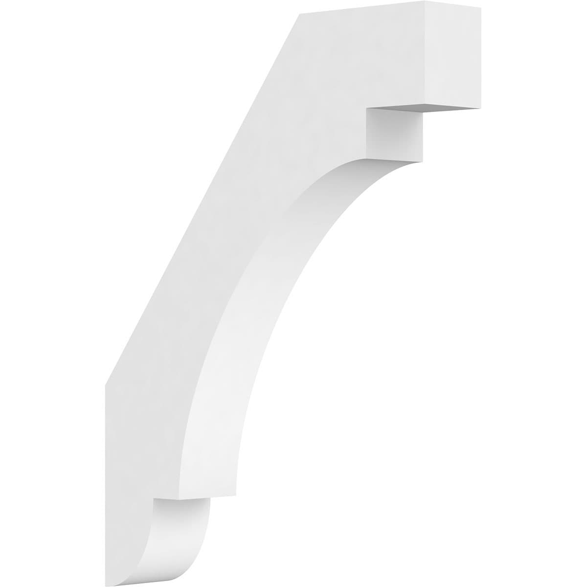 Ekena Millwork BRCP03X18X24ASP 3-in x 18-in x 24-in Unfinished PVC Standard Aspen Knee Brace