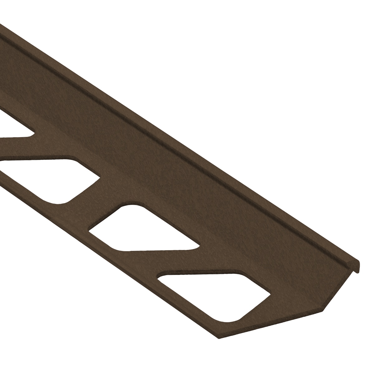 Schluter Systems Finec 0281 In W X 985 In L Bronze Textured Color Coated Aluminum Tile Edge 9143