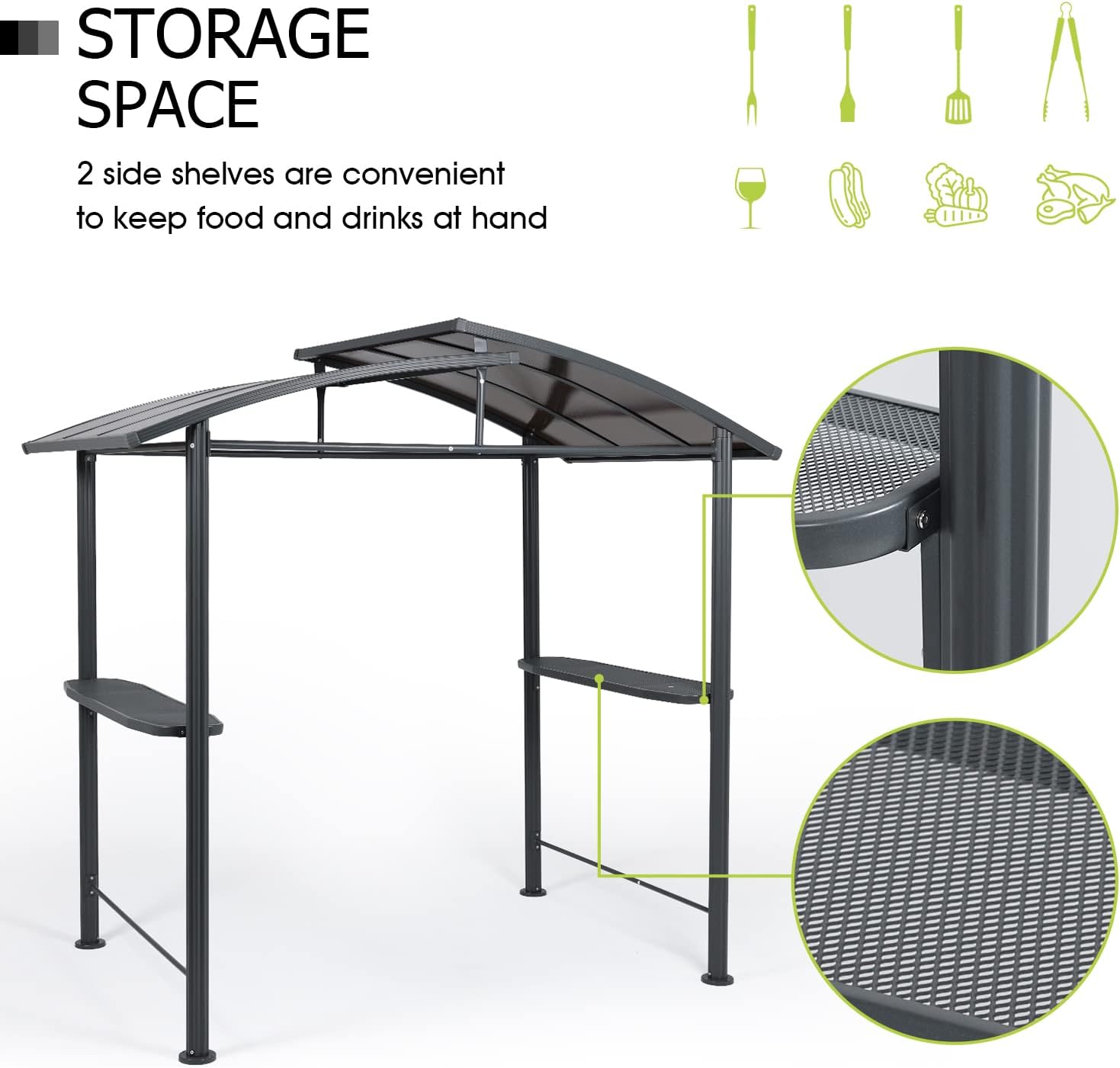 Aoodor A206-PCEBK Wood-Resin-Gazebos - View #6
