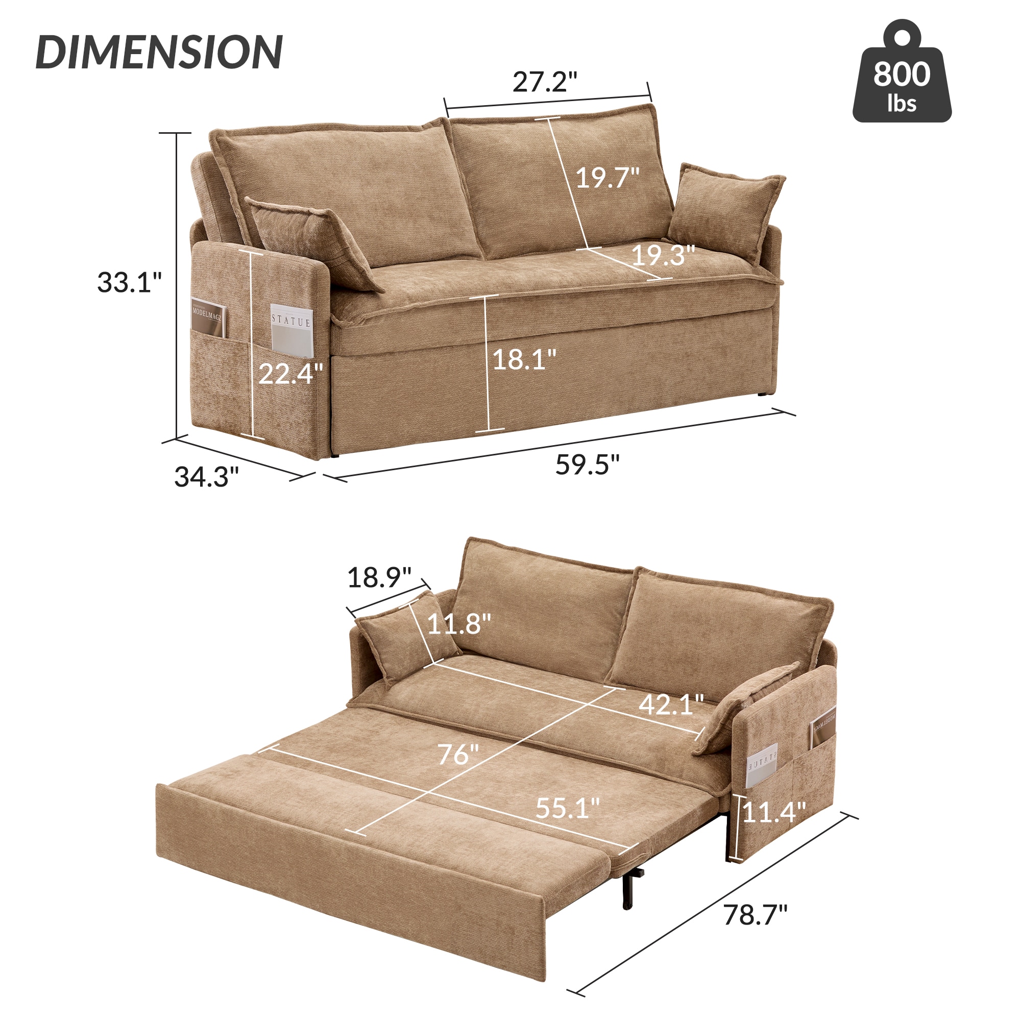 Homy Casa W2606S00025 Sofas-Loveseats - View #6