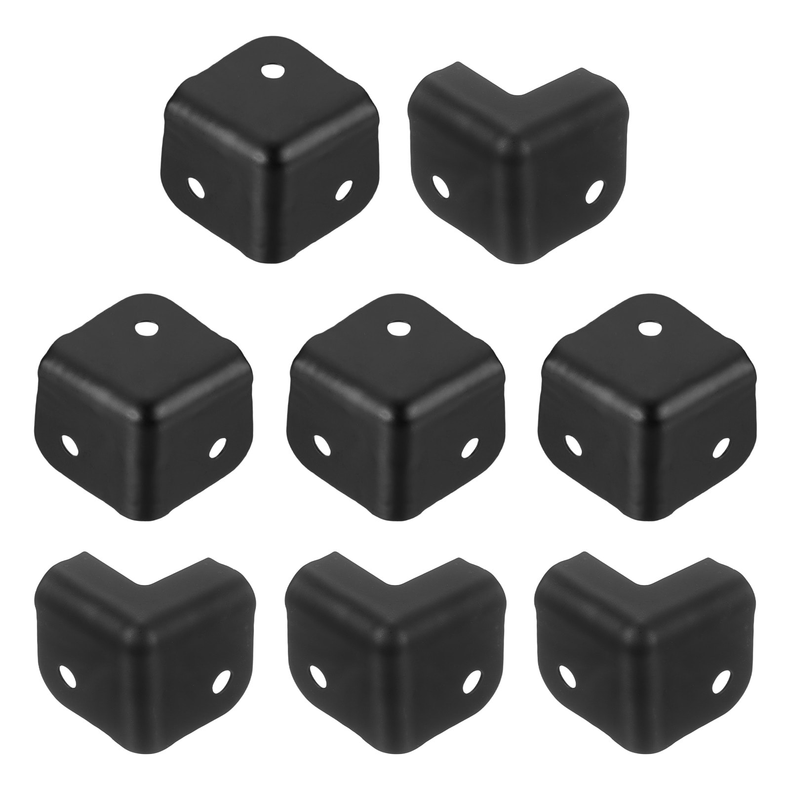 Unique Bargains 8pcs 1.22inch x 1.22inch Speaker Corner Protectors Iron Box Corner Edge Guard for Speaker Guitar Stage Cabinets Accessories Replacement Black