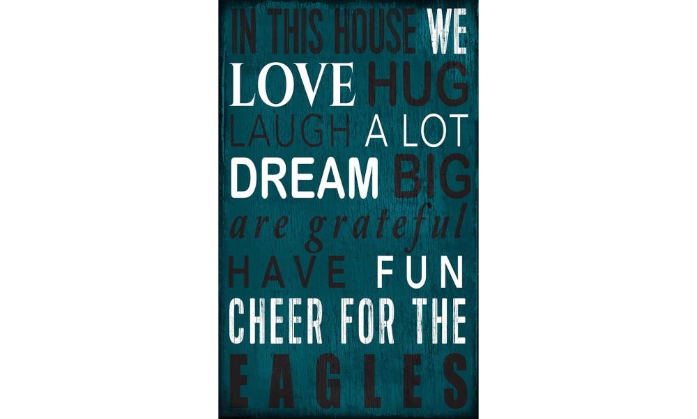 Philadelphia Eagles Imperial 16'' x 48'' Team Name Glass Wall Art