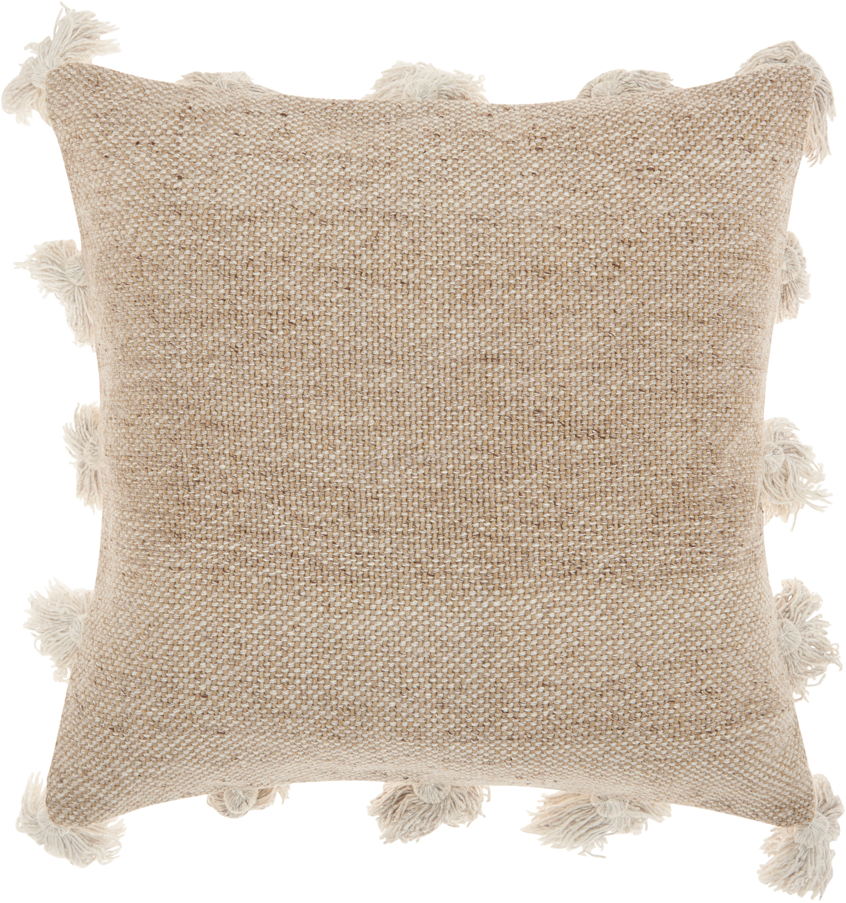 Mina Victory 798019054755 Life Styles 18-in x 18-in Beige Square Indoor Decorative Pillow