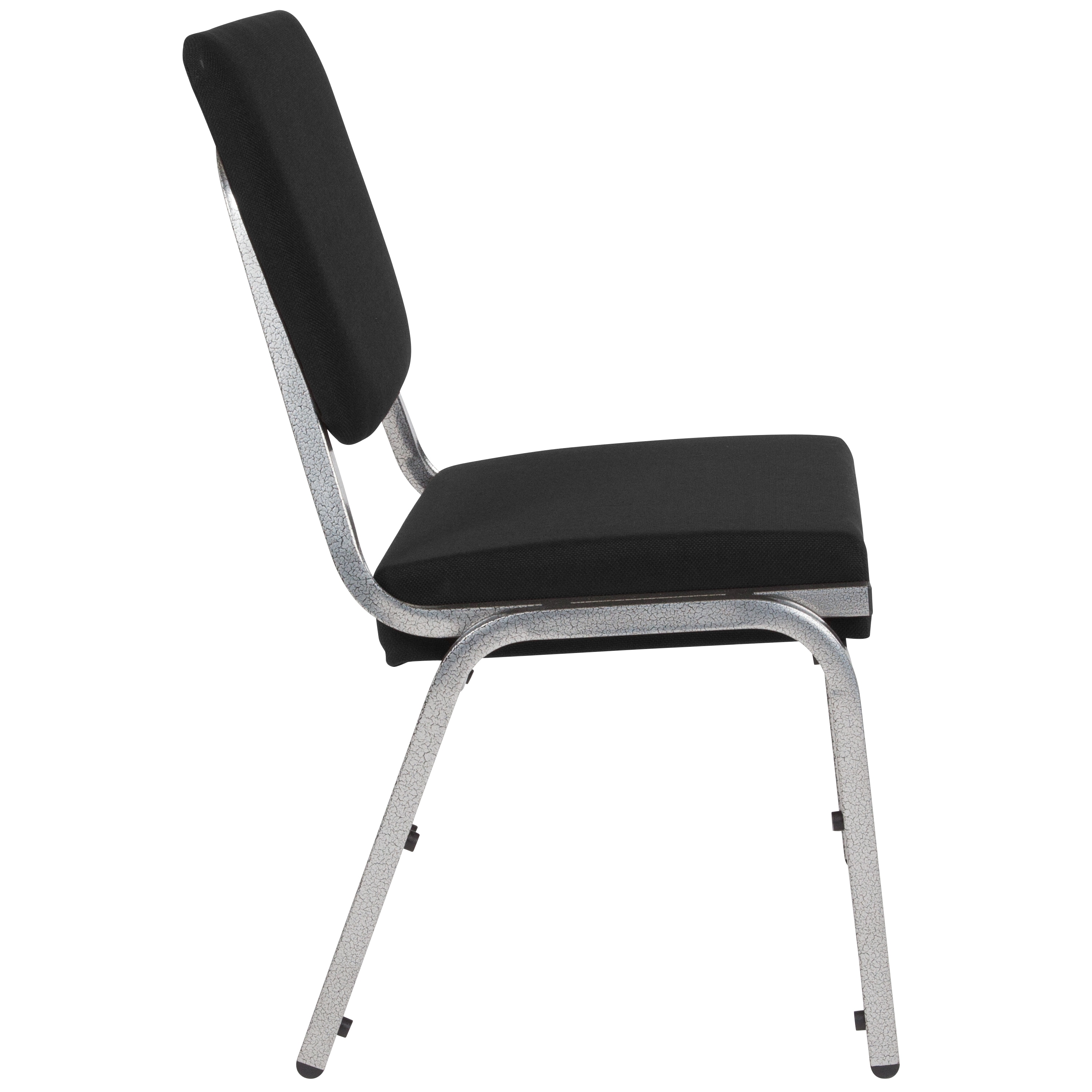 Hercules 1000 lb. Rated Black Fabric Stackable Reception Chair