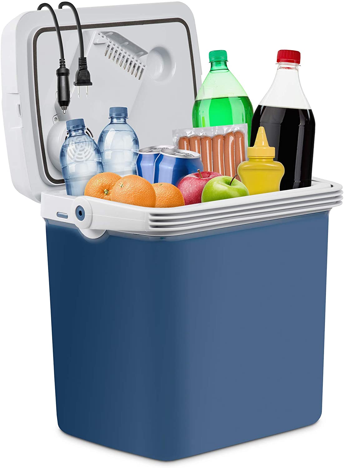 Ivation Blue Plastic Beverage Cooler, 26.4 Quart Capacity, Keeps Food Warm  or Cool, Includes DC and AC Power Cords in the Beverage Coolers department  at