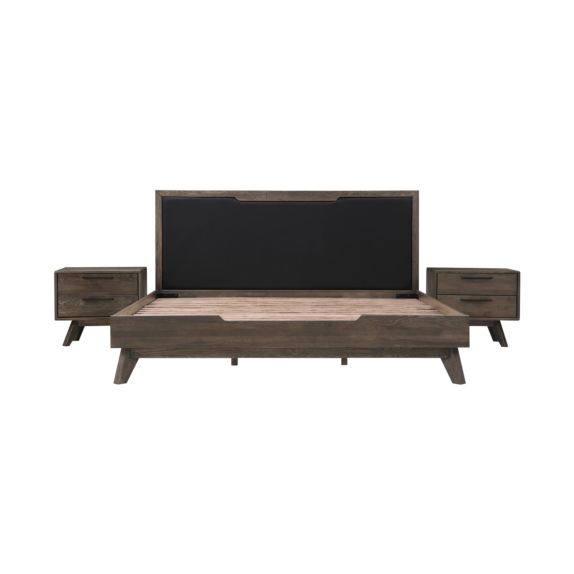 Armen Living SETAHBDKG3A Dark Brown King Bedroom Set