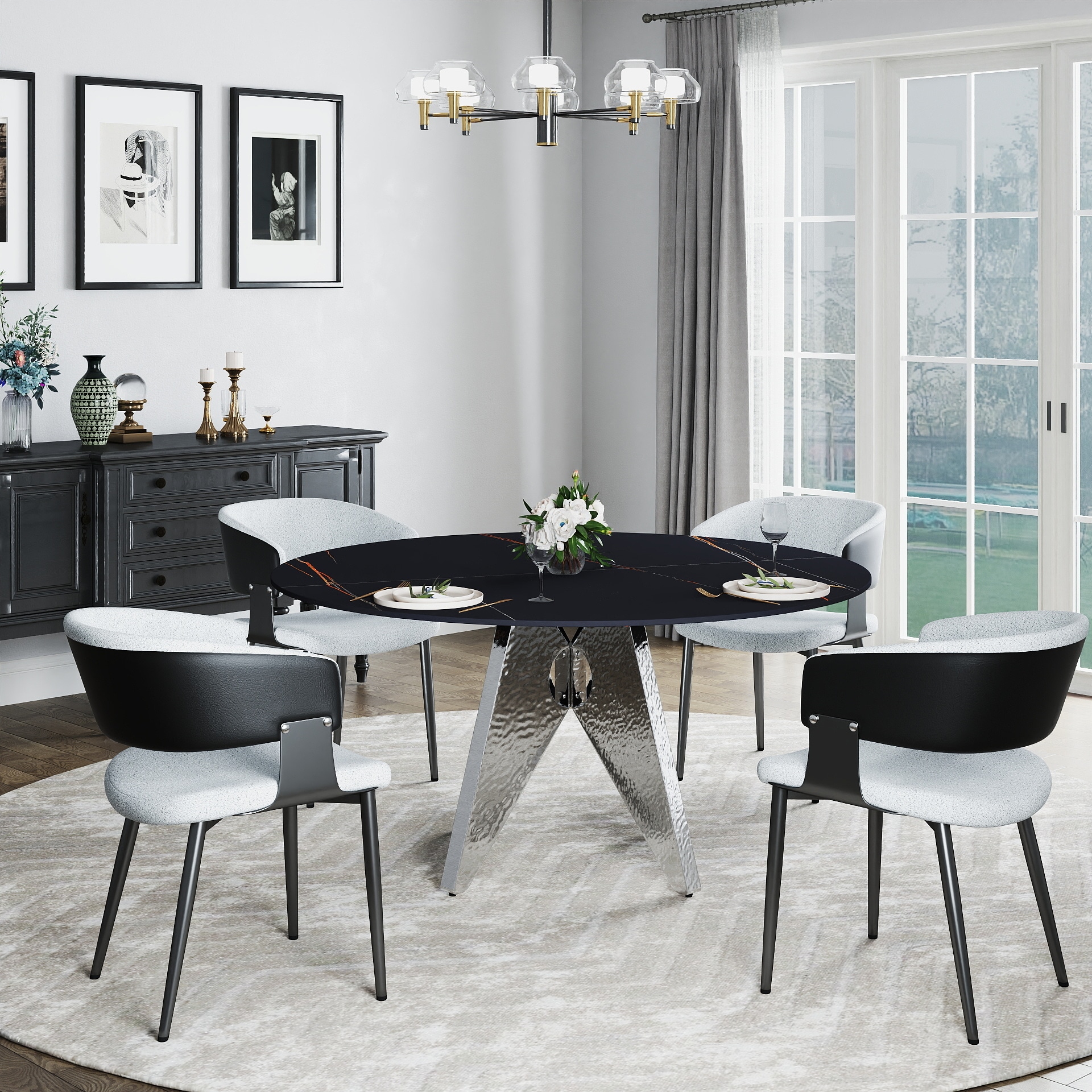 BuotiqHom DH-AT-150B-8S Dining-Tables - View #4