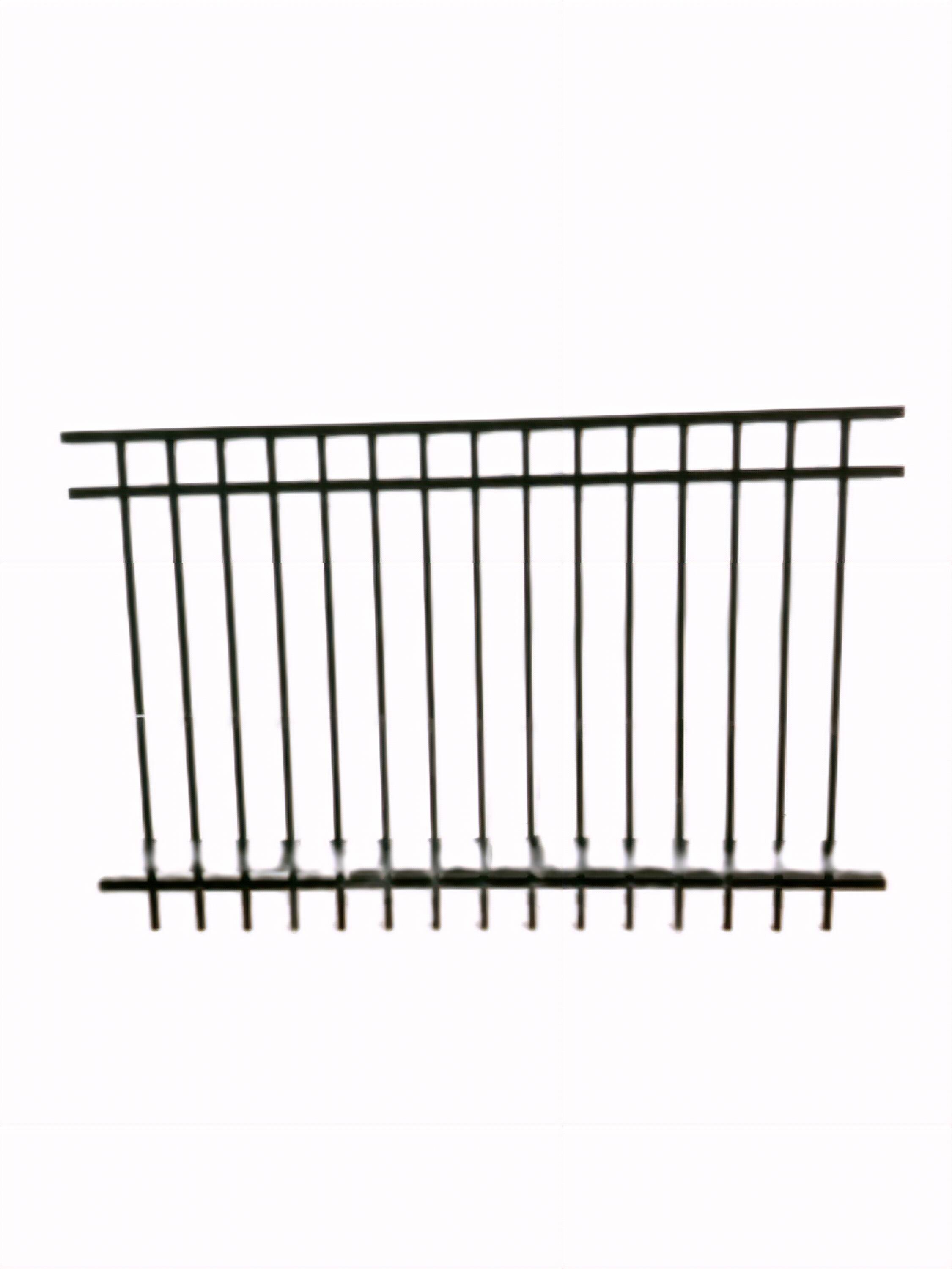 H&H Custom-Made Vinyl Fence 4-ft H X 6-ft W Black Aluminum Fence Panel ...