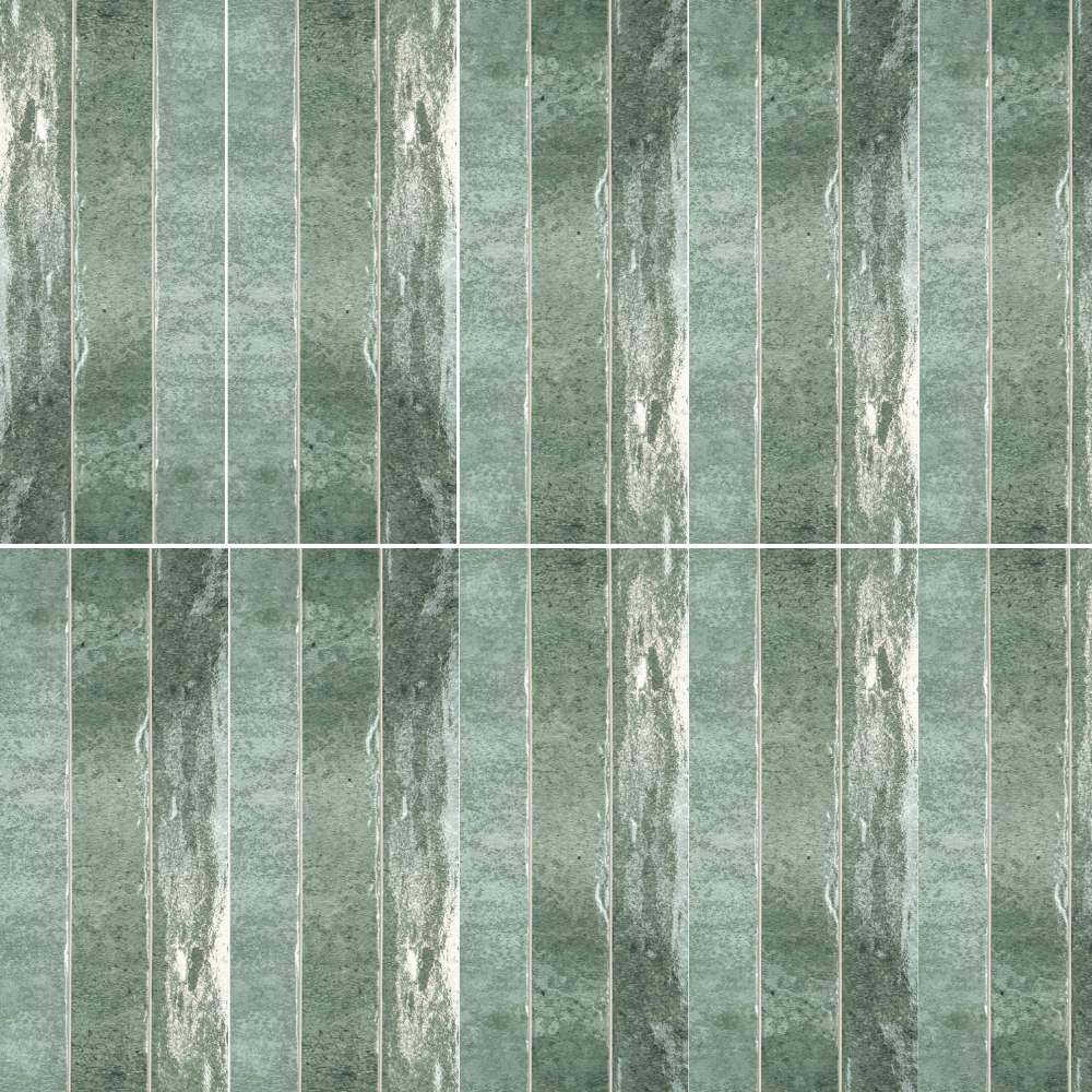 The Tile Life SGLOW0218JA Sample - Aria Jade 2-in x 18-in Glossy Porcelain Subway Floor and Wall Tile