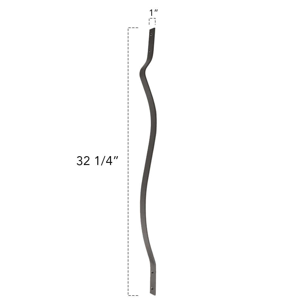 Deckorators 1 in. x 32-1/4 in. Bronze Aluminum Baroque Baluster (5-Pack)