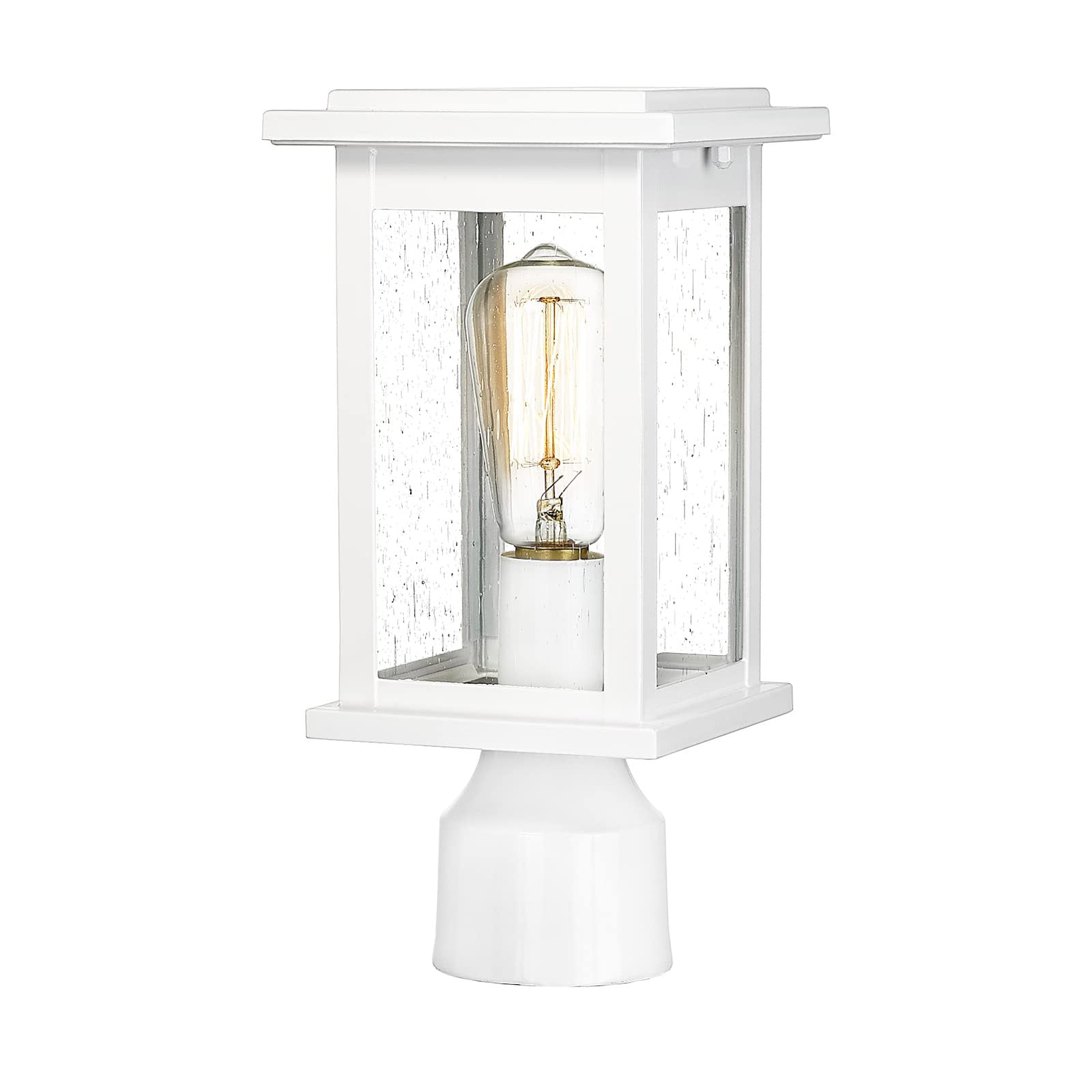LTMATE LS1803EW1-P WH JAZAVA 12-Inches White Industrial Outdoor Post light