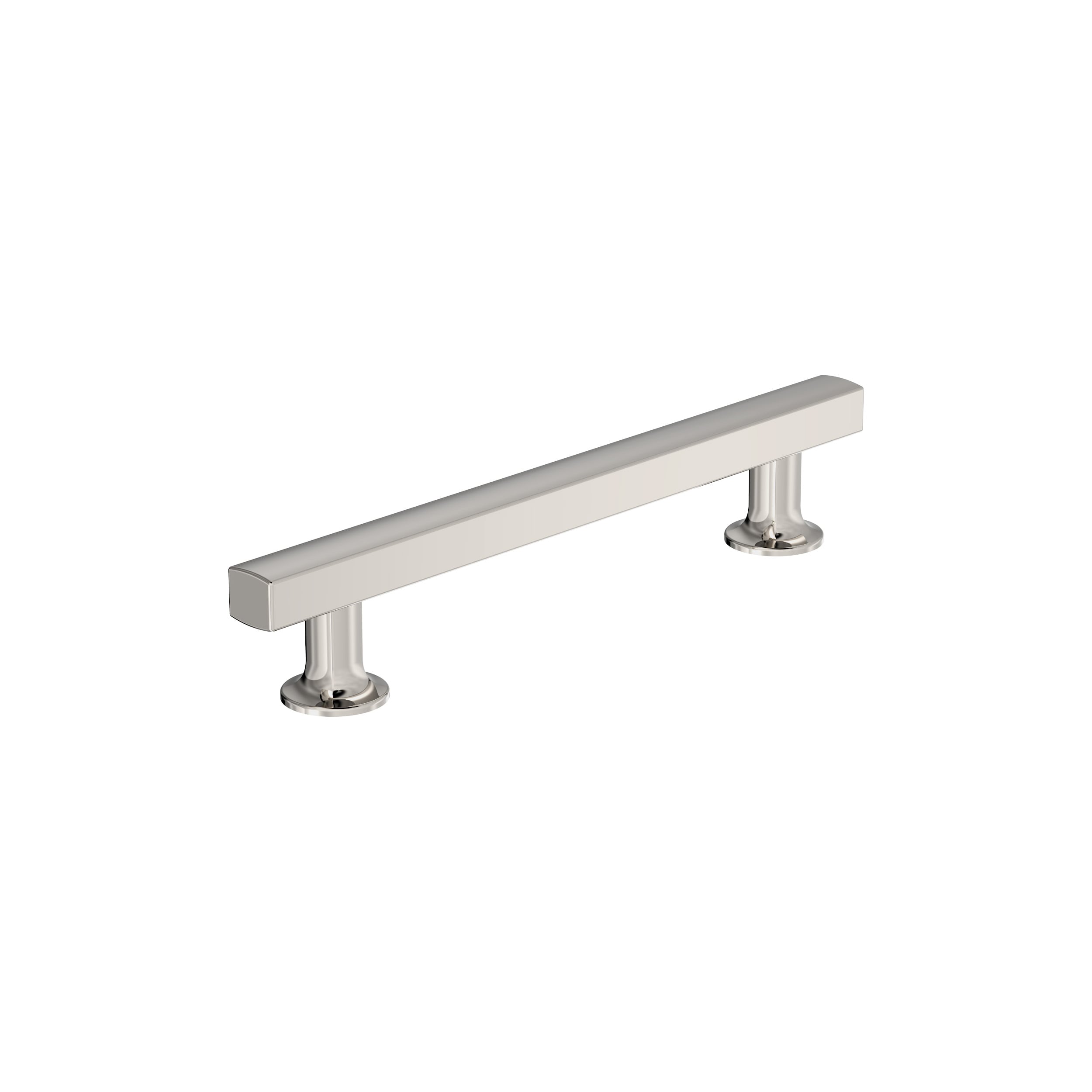 Amerock BP37105PN Everett 5-1/16-in , 128mm Center to Center Polished Nickel Rectangular Bar