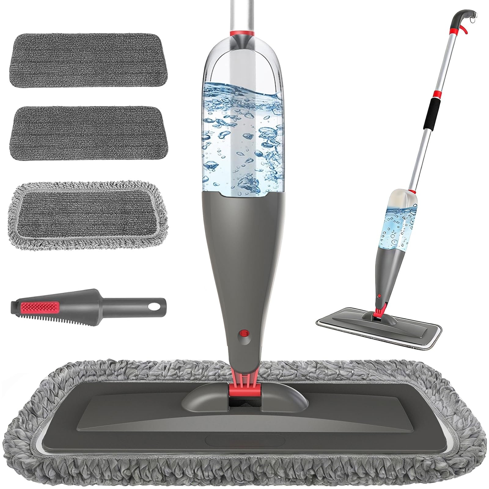 Yichuhaoxi  Spray Mop for Floor Cleaning with 800 ml Refillable Bottle 3 pcs Washable Pads Microfiber Wet Dry Mop for Hardwood Laminate Tile