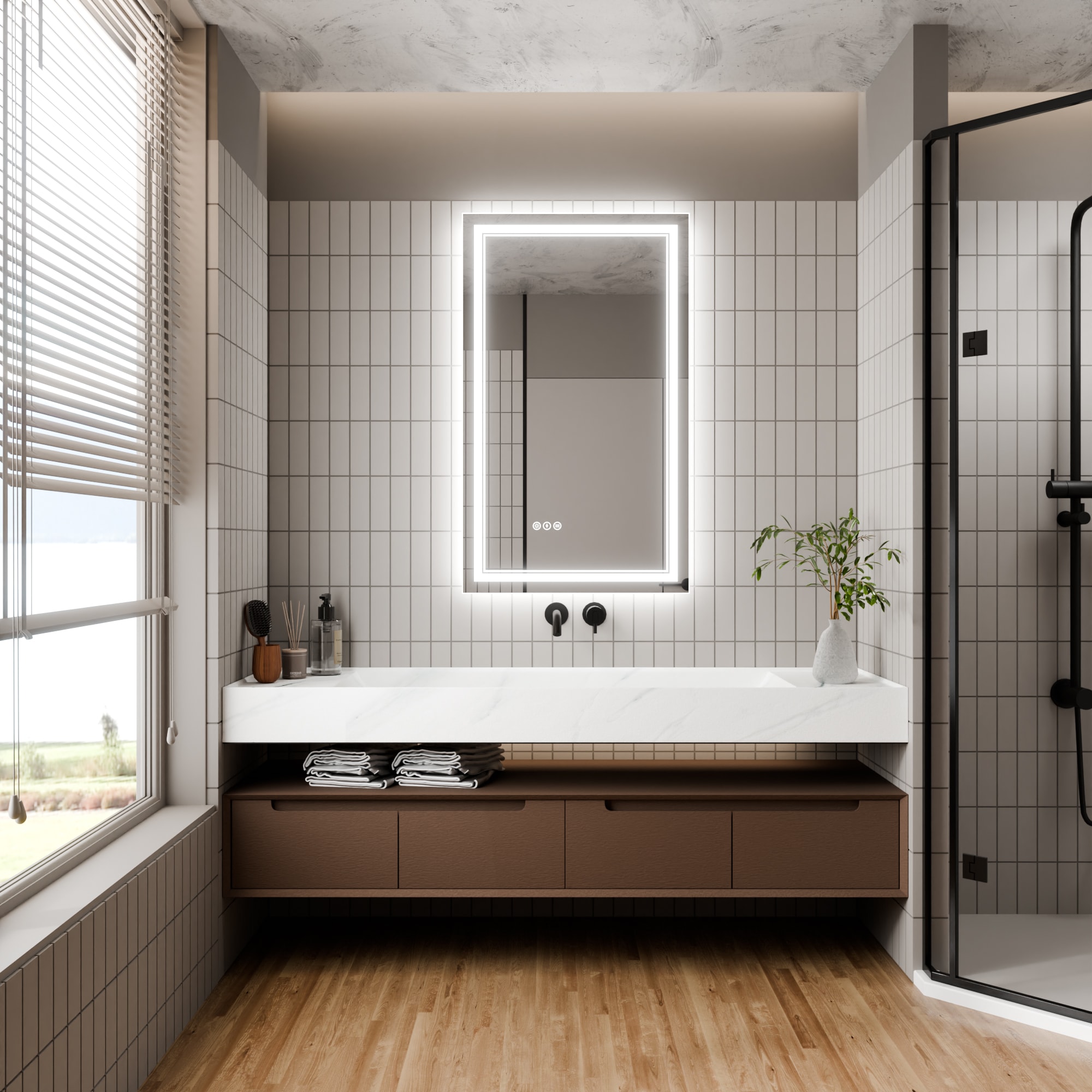 WELLFOR EX-3-4024FL Framed-Bath-Mirrors - View #2