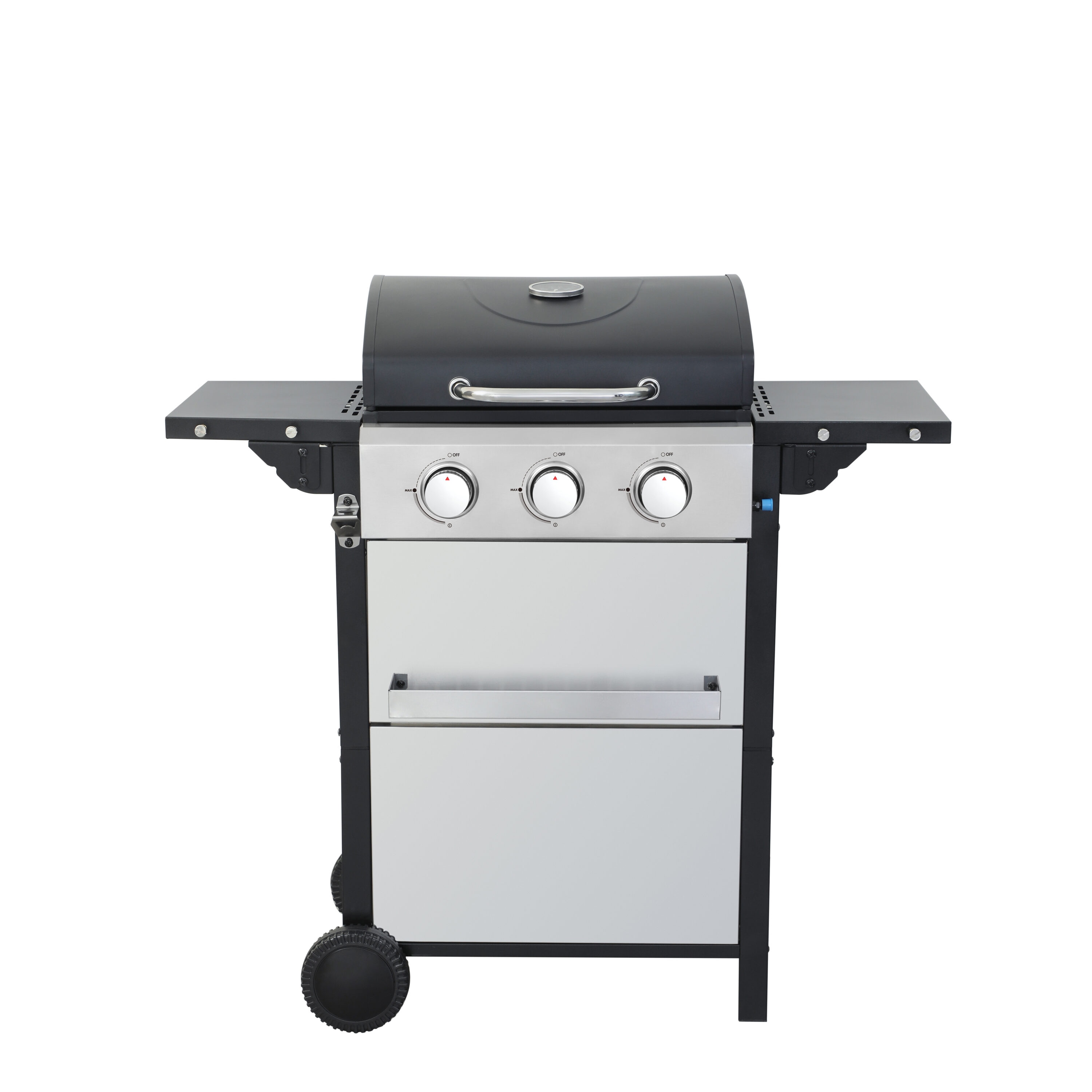 Clihome CL-GR07938 Black+Silver 3 -Burner Natural Gas Grill