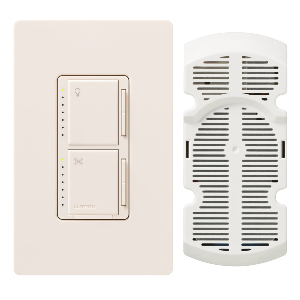 Lutron MA-LFQM-ES Maestro 1-Amp 7-speed Wired Touch Fan Control, Eggshell