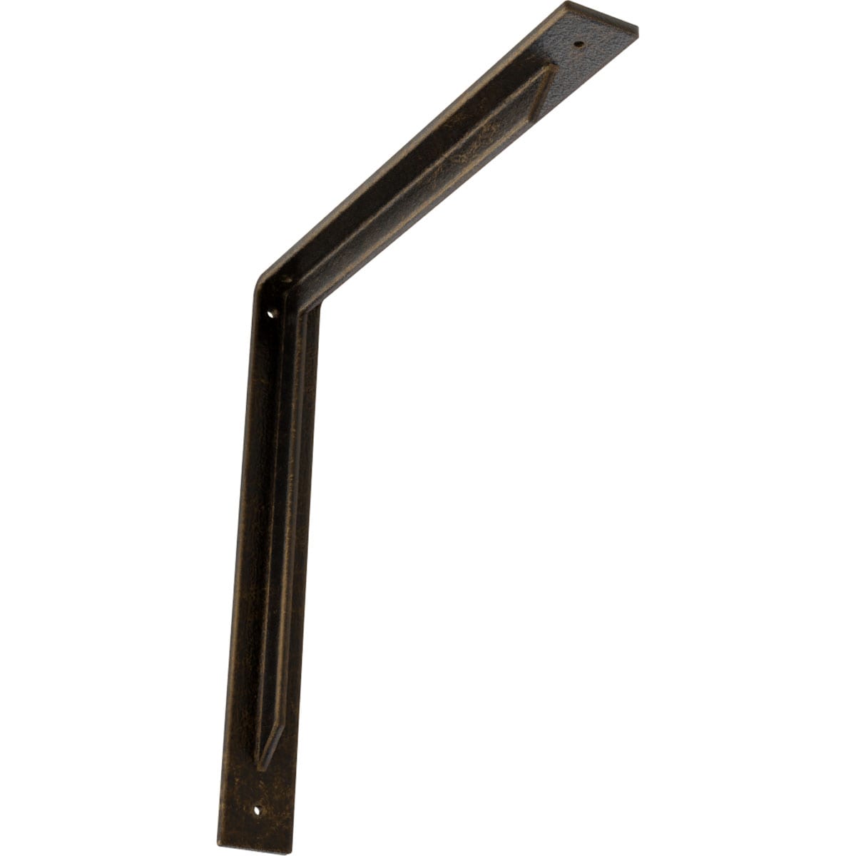 Ekena Millwork BKTM02X16X16STABS Stockport 16-in x 2-in x 16-in Antique brass Steel Mounting bracket