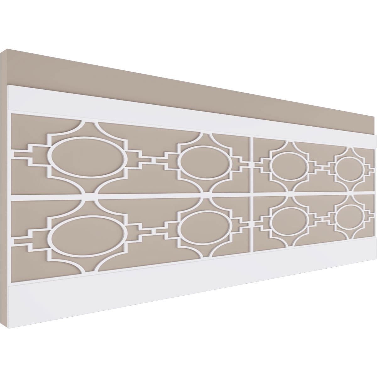 Ekena Millwork WPK32X94GYP 32-in x 94-1/2-in Smooth Paintable/Stainable White PVC Wainscoting Wall Panel ( 21.04-sq ft )